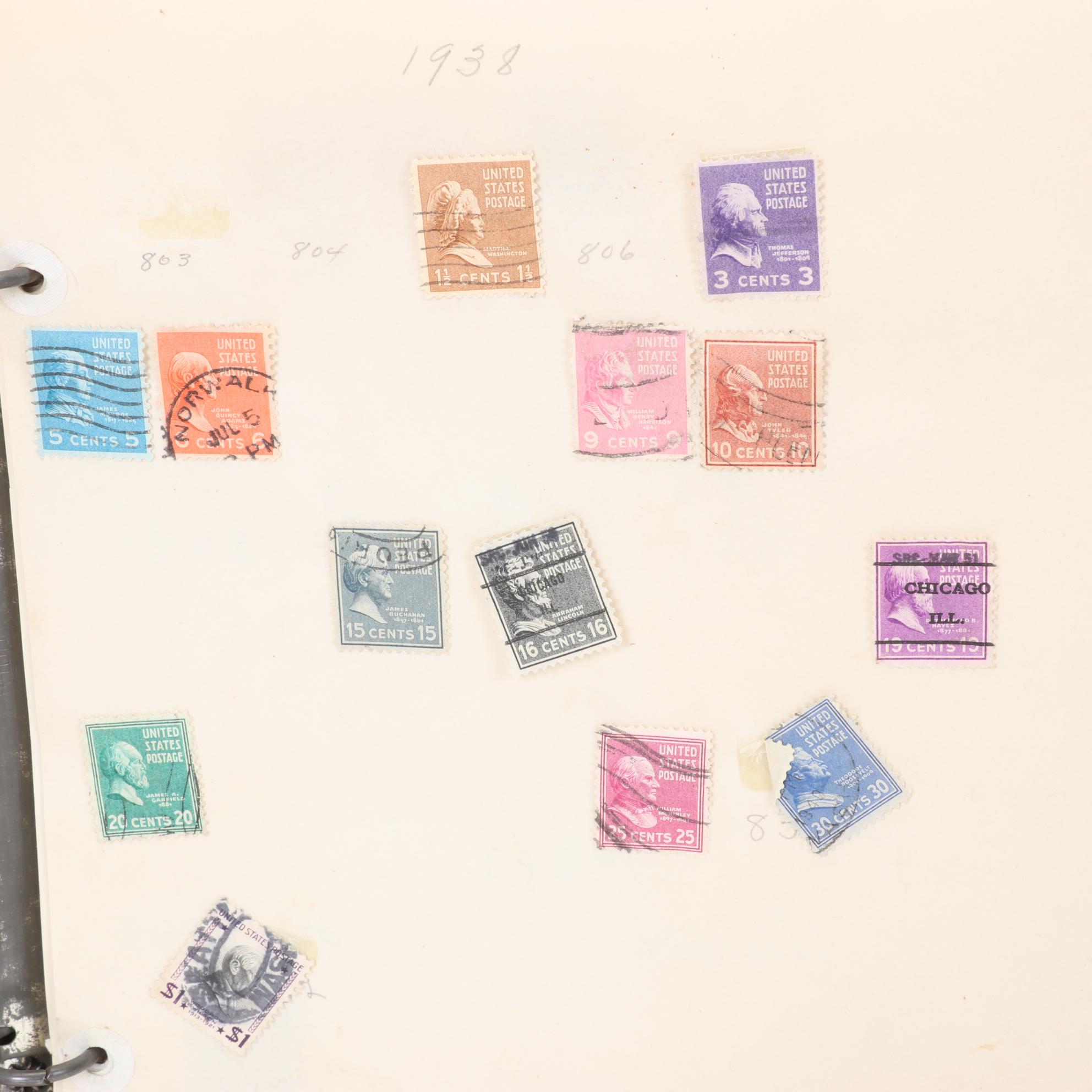 United States Stamp Collection, Mid 20th Century