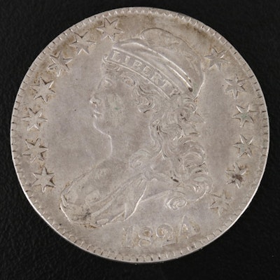 1824  4/4 Capped Bust Silver Half Dollar