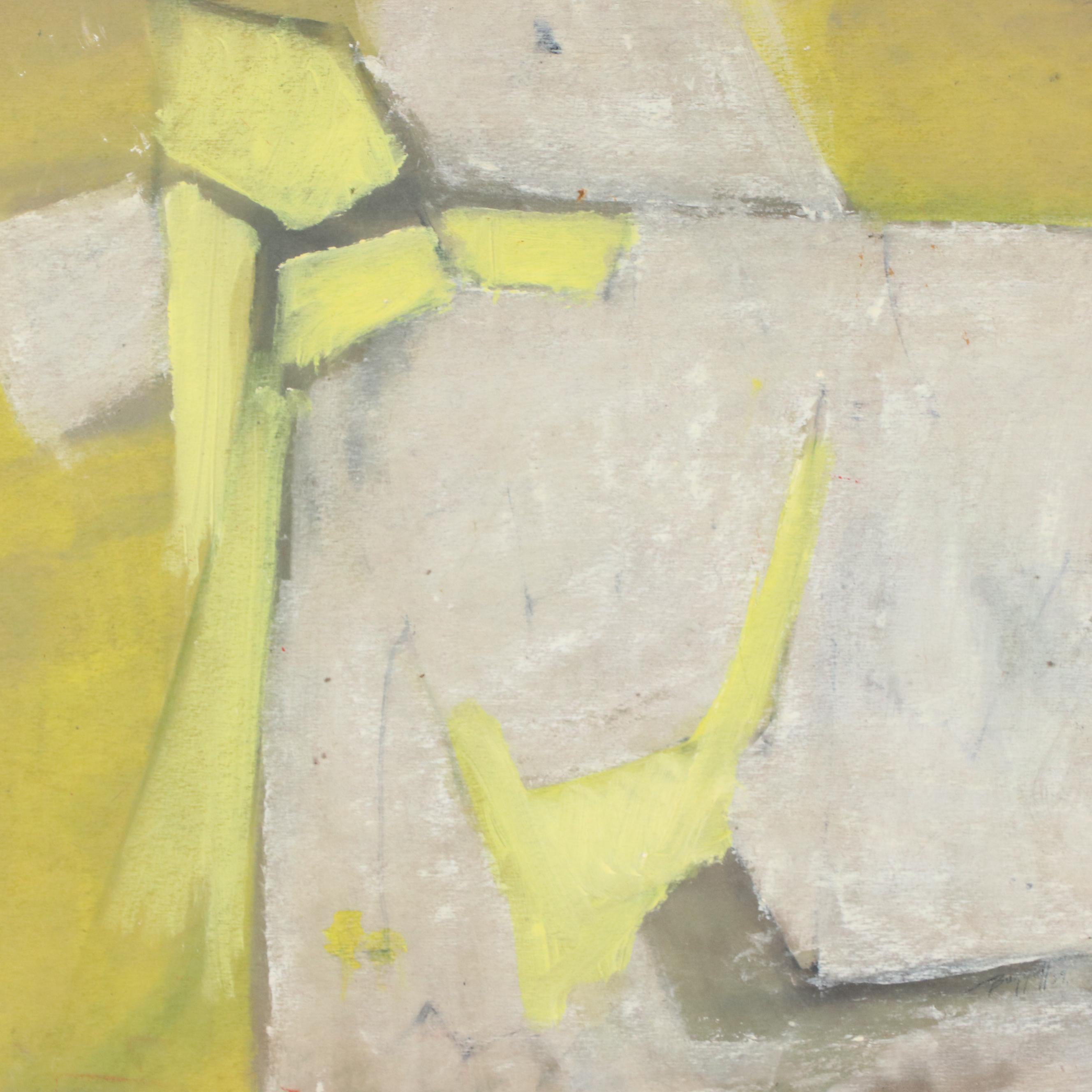 Charles Ragland Bunnell Modernist Abstract Oil Painting, 1959