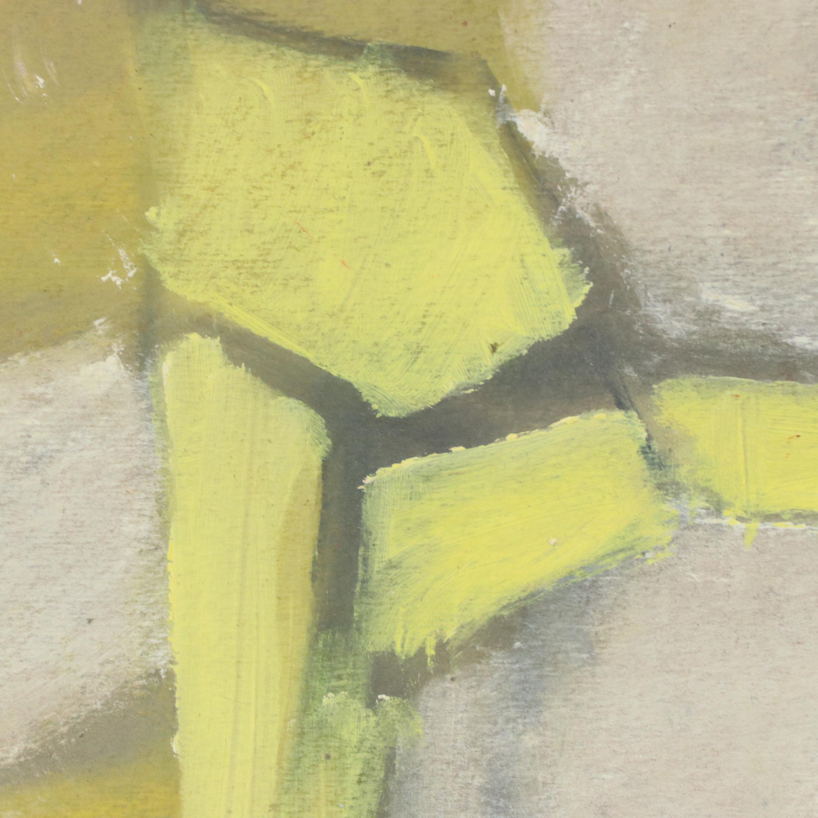 Charles Ragland Bunnell Modernist Abstract Oil Painting, 1959