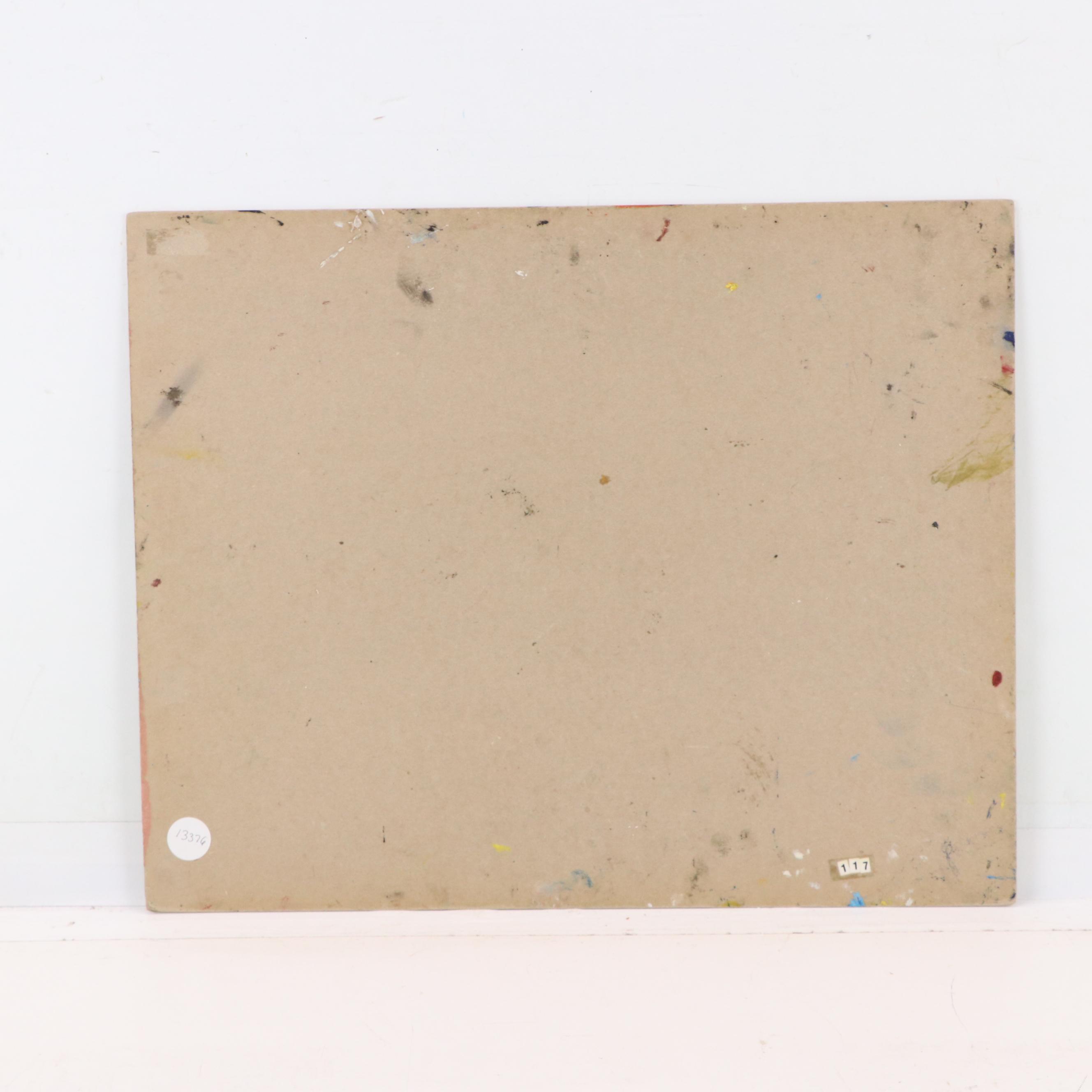 Charles Ragland Bunnell Modernist Abstract Oil Painting, 1959