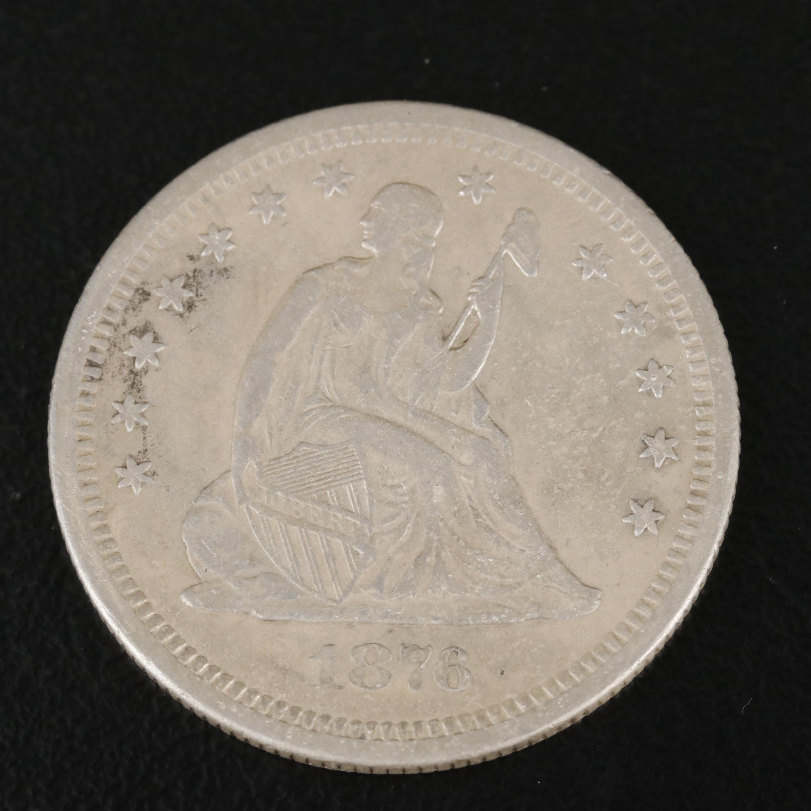 Collection of Six U.S. Type Coins with an 1827 Large Cent