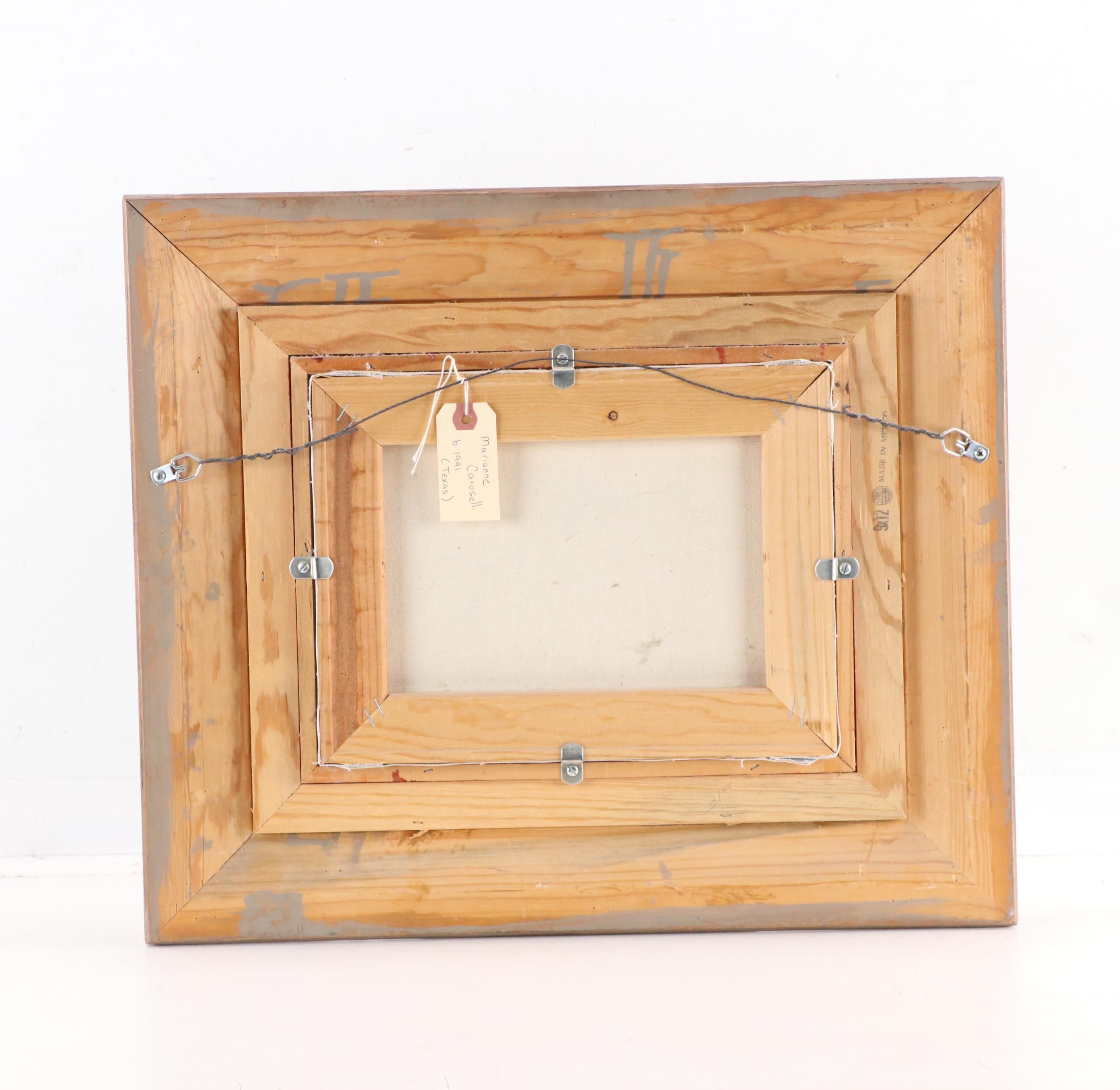 Marianne Caroselli Oil Painting of Native American Encampment