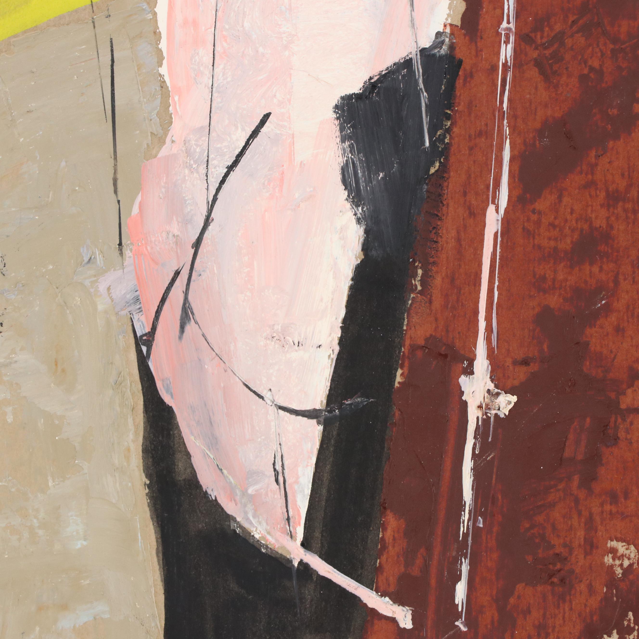 Charles Ragland Bunnell Modernist Figurative Oil Painting, 1957