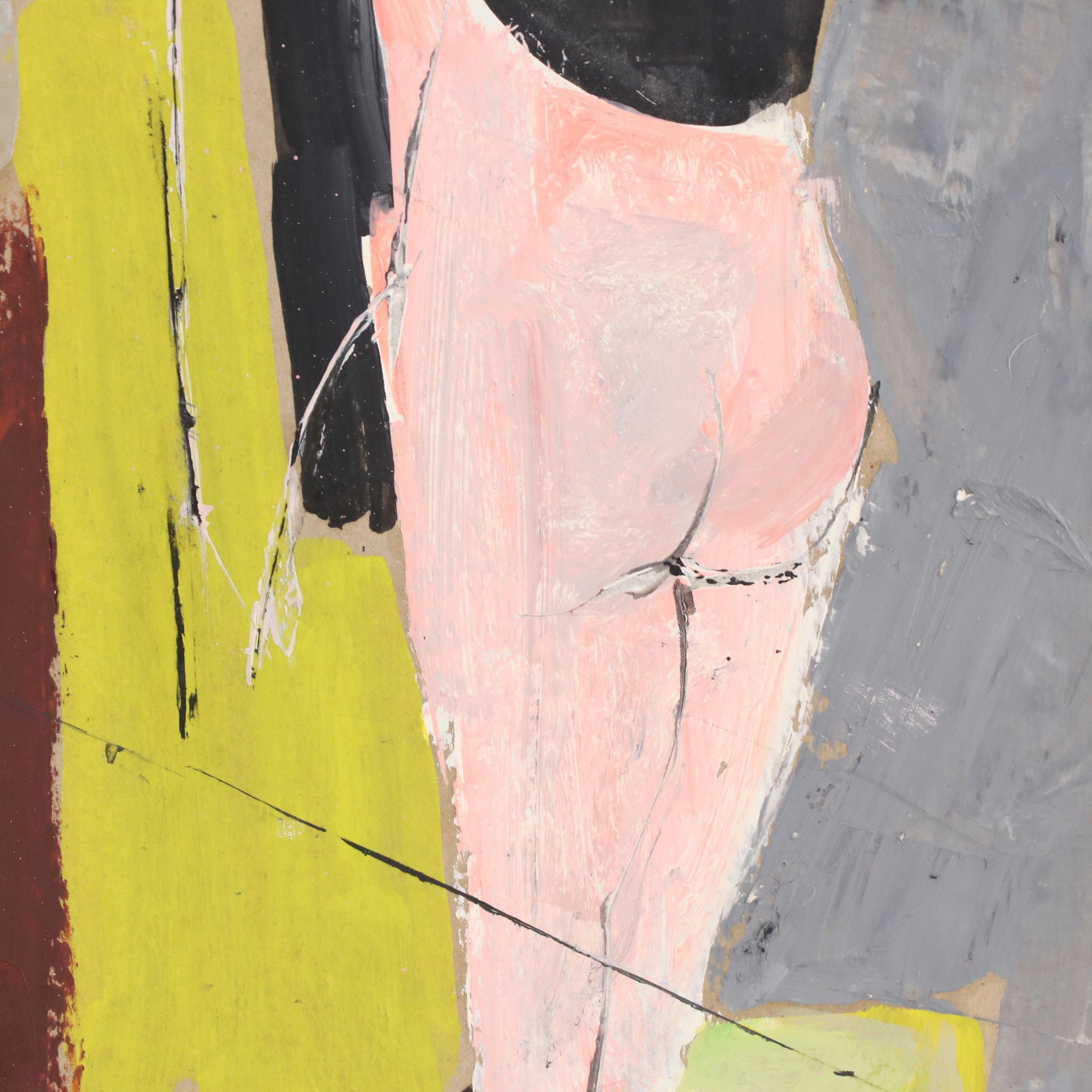 Charles Ragland Bunnell Modernist Figurative Oil Painting, 1957