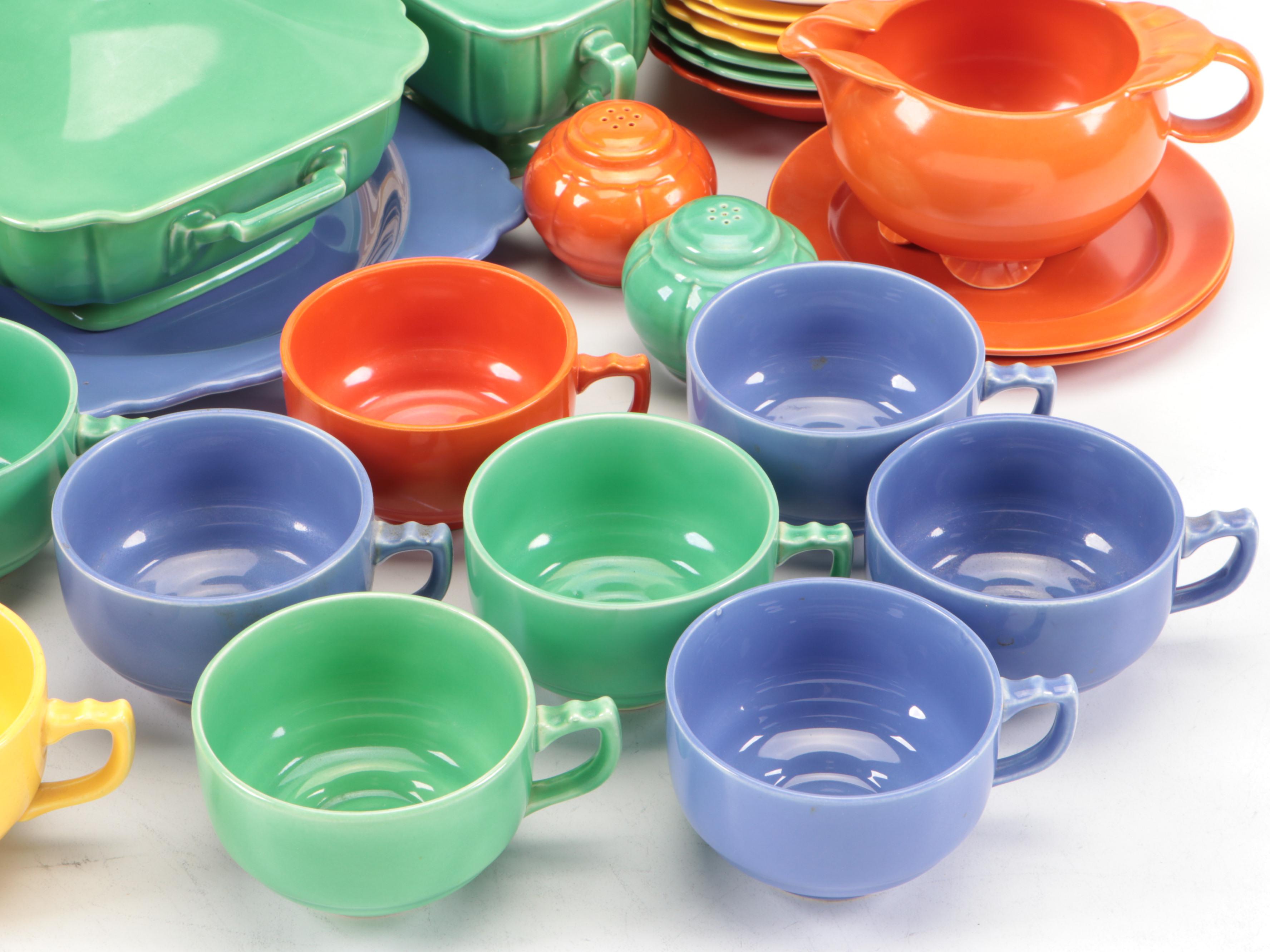 Homer Laughlin "Riviera" Ceramic Dinnerware, Early 20th Century