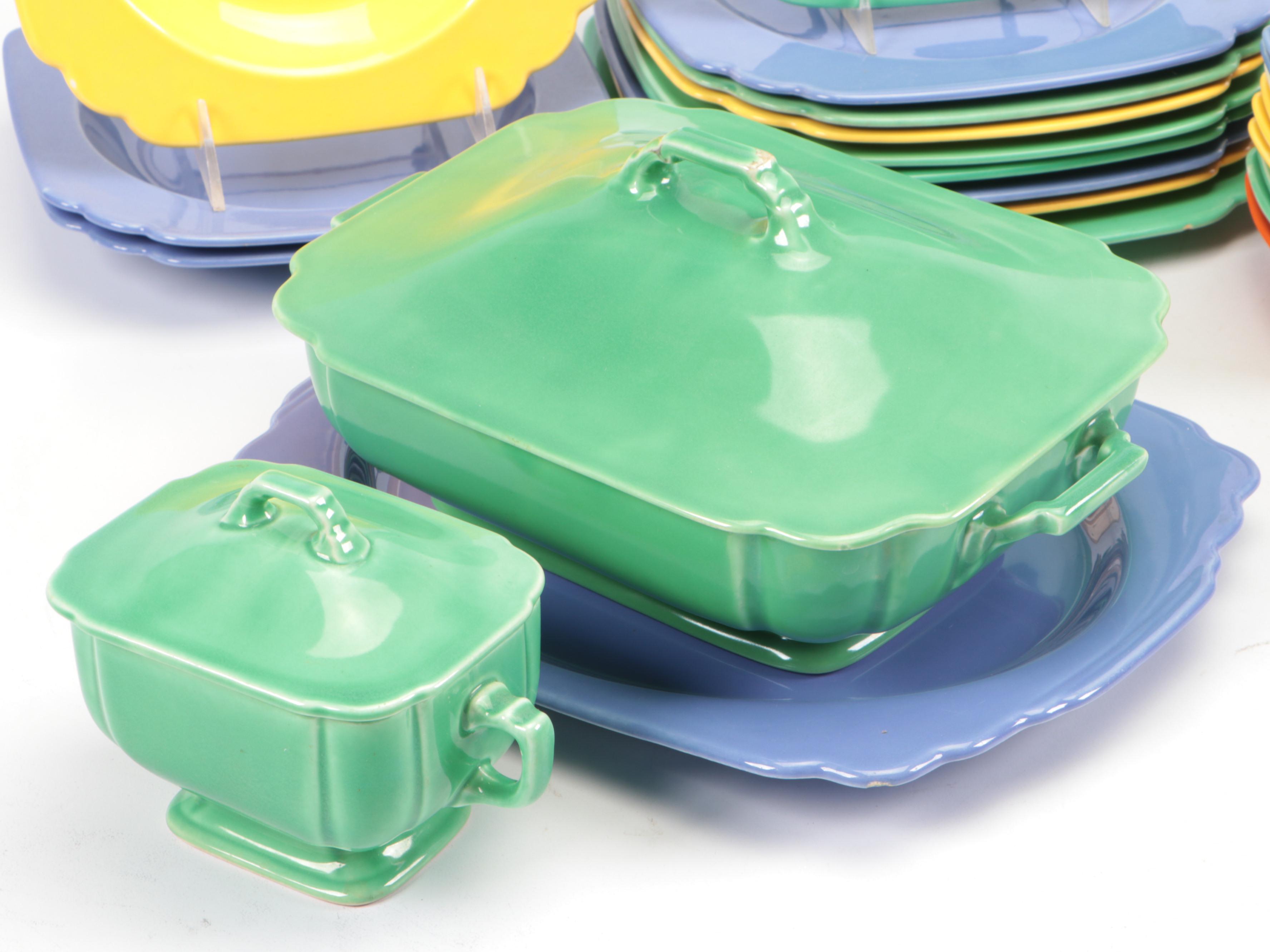 Homer Laughlin "Riviera" Ceramic Dinnerware, Early 20th Century