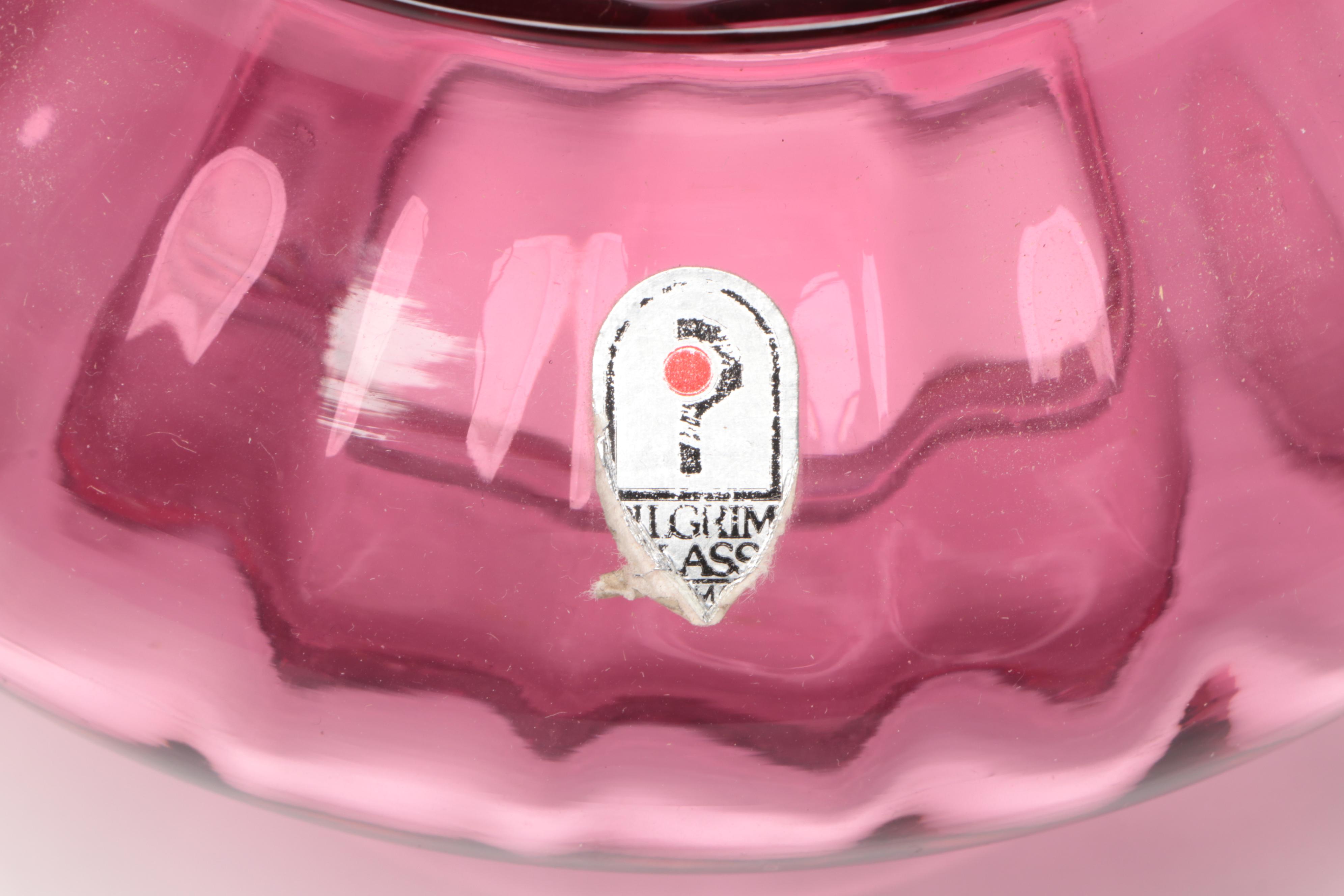 Fenton, Pilgrim Glass and Weishar Cranberry Glass Vases