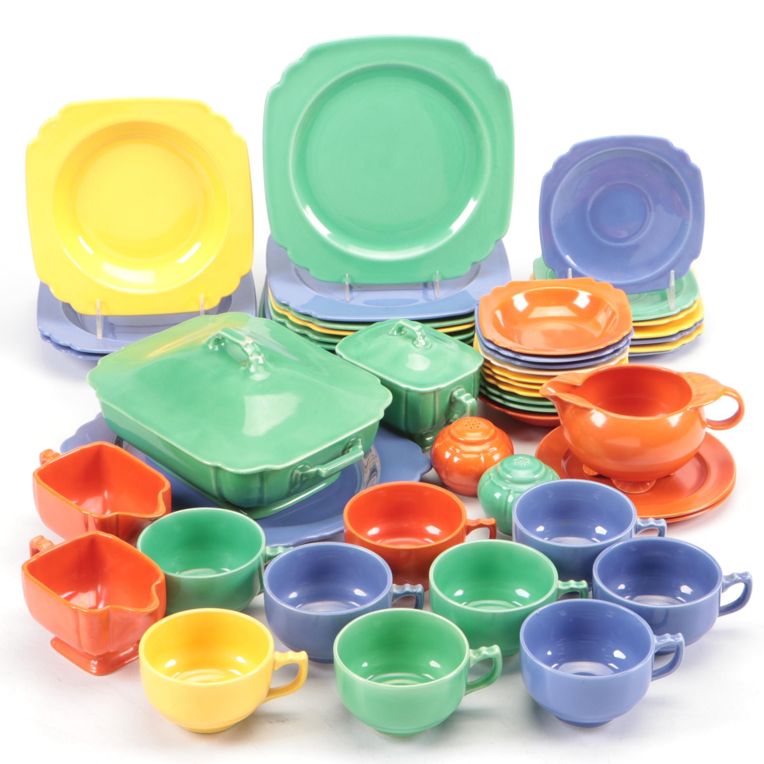 Homer Laughlin "Riviera" Ceramic Dinnerware, Early 20th Century