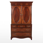 Ethan Allen Newport Collection Linen Press on Chest, Late 20th to 21st Century