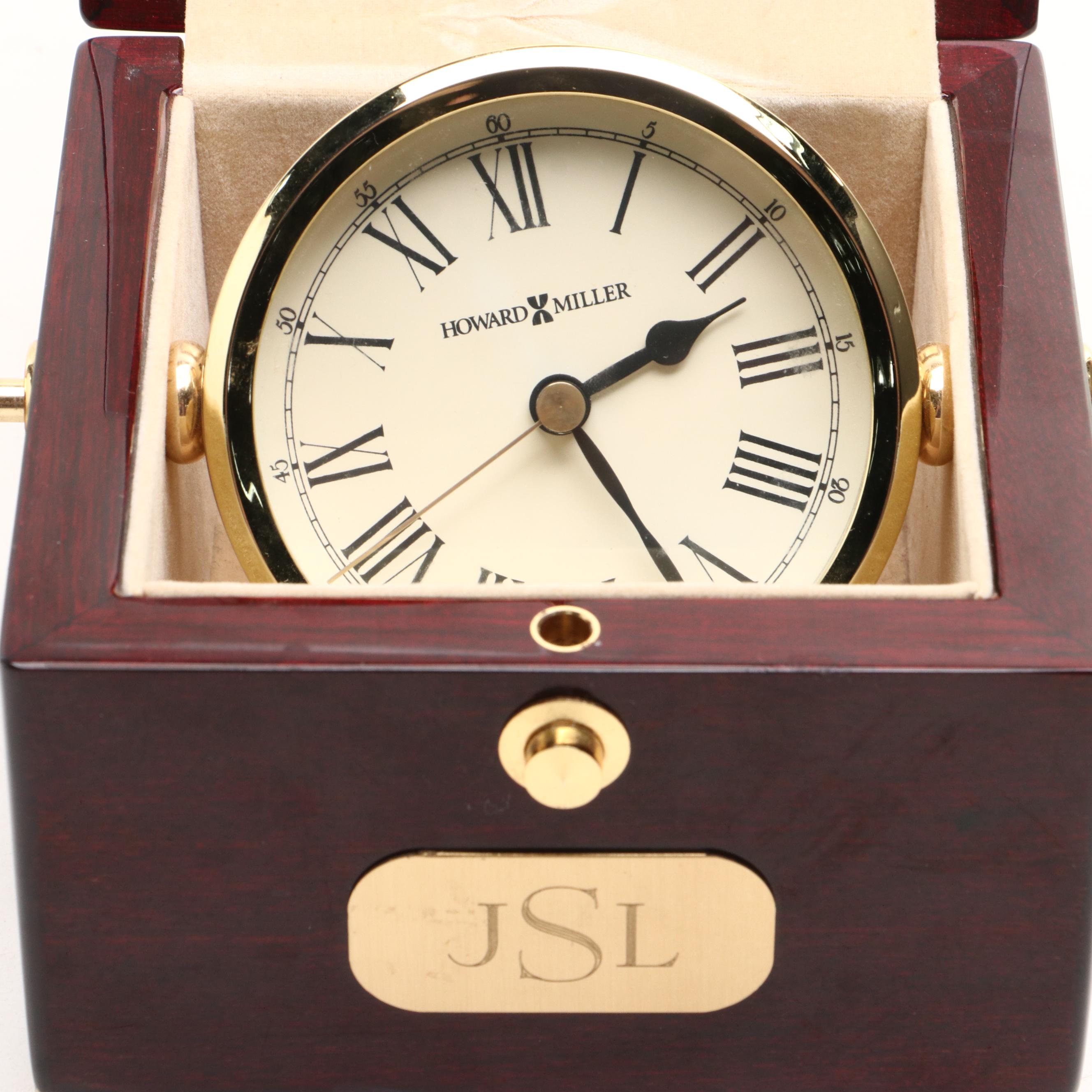 Danbury Westminster Chime Mantel Clock and Howard Miller Desk Clock EBTH