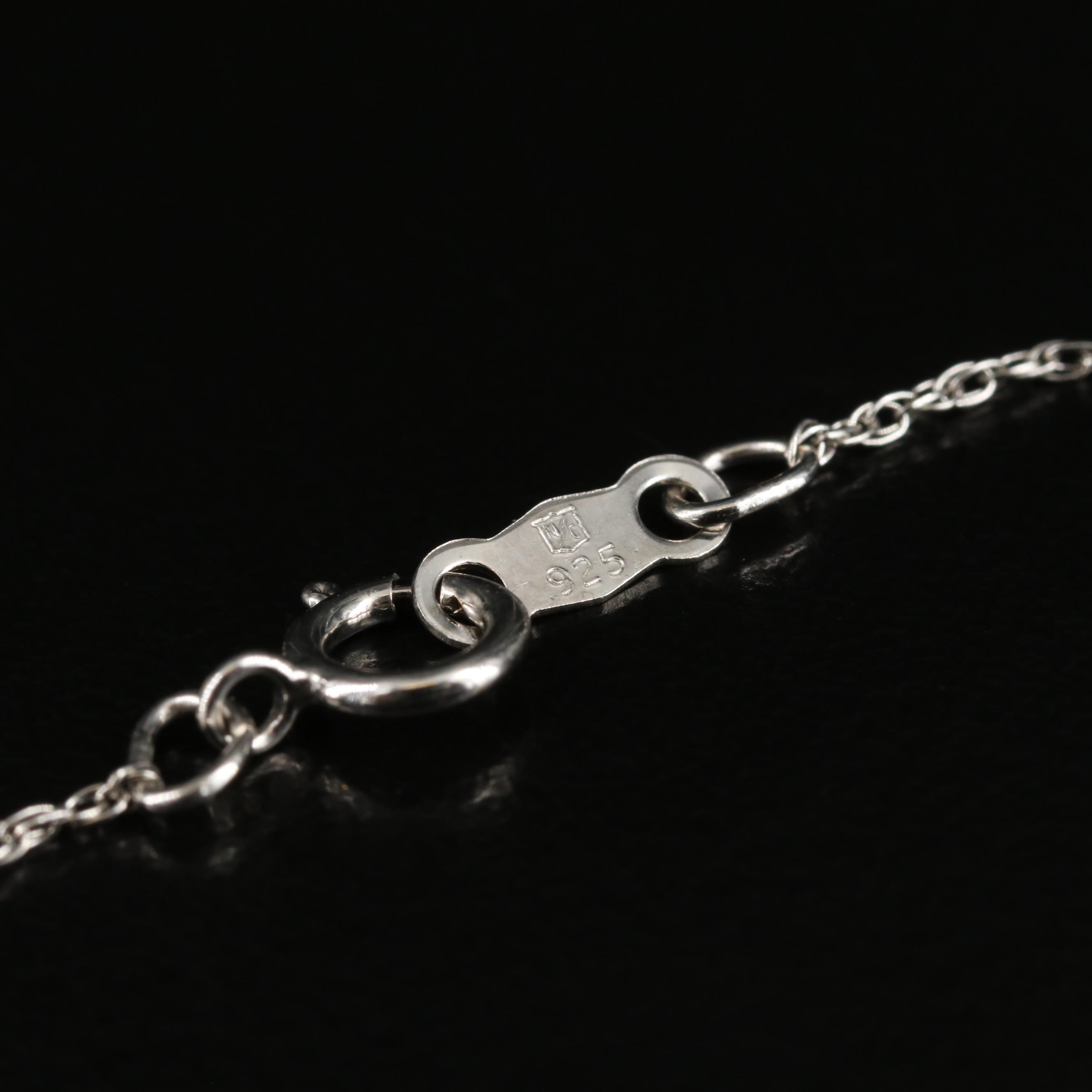 Sterling Diamond Infinity Heart Pendant Necklace