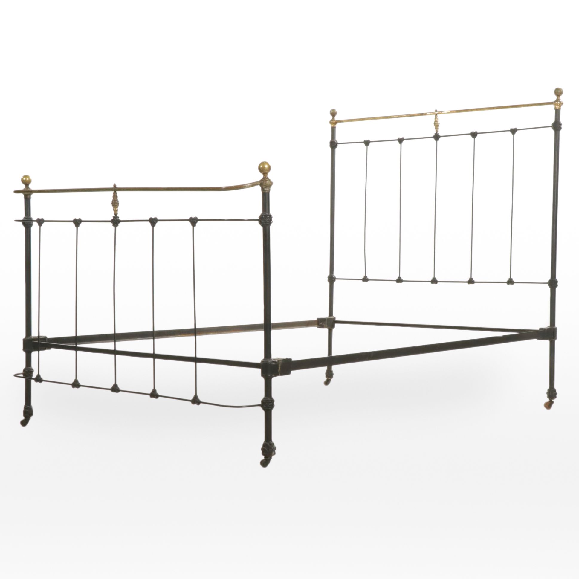 Art Nouveau Brass and Iron Full Size Bed, Circa 1900 EBTH