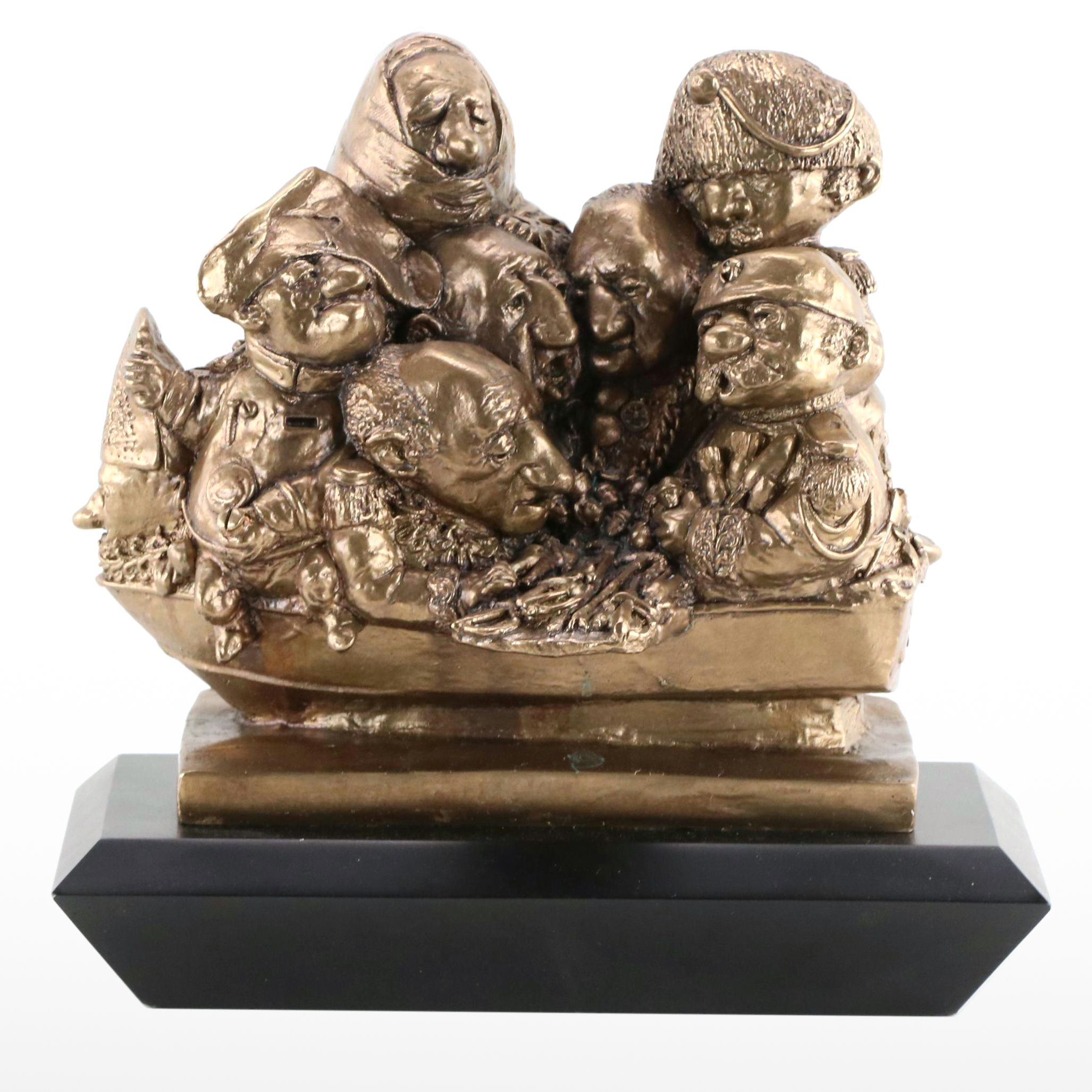 Charles Bragg Bronze Sculpture "Ship of Fools"