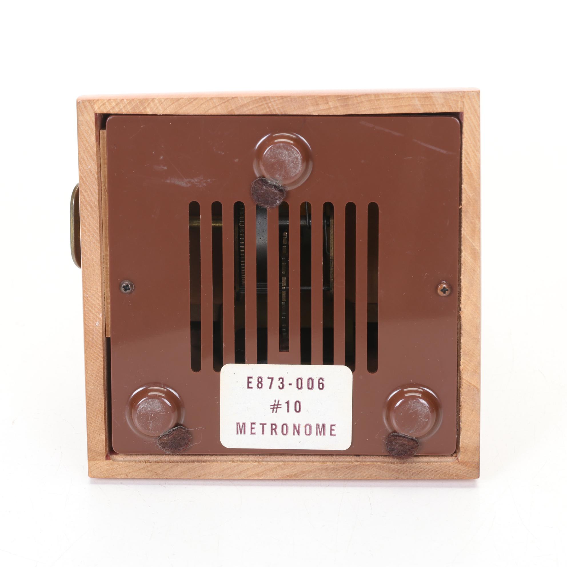 Seth Thomas de Maelzel #10 Metronome with Honey Maple Finish