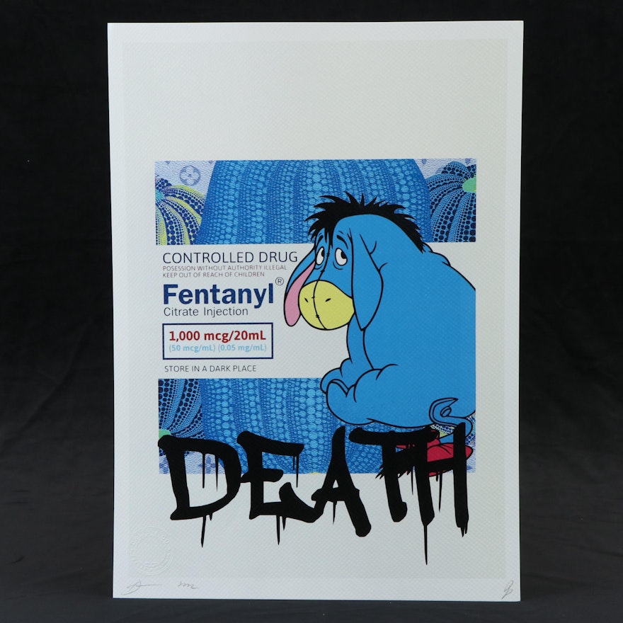 Death NYC Pop Art Graphic Print of Ben Frost x Yayoi Kusama
