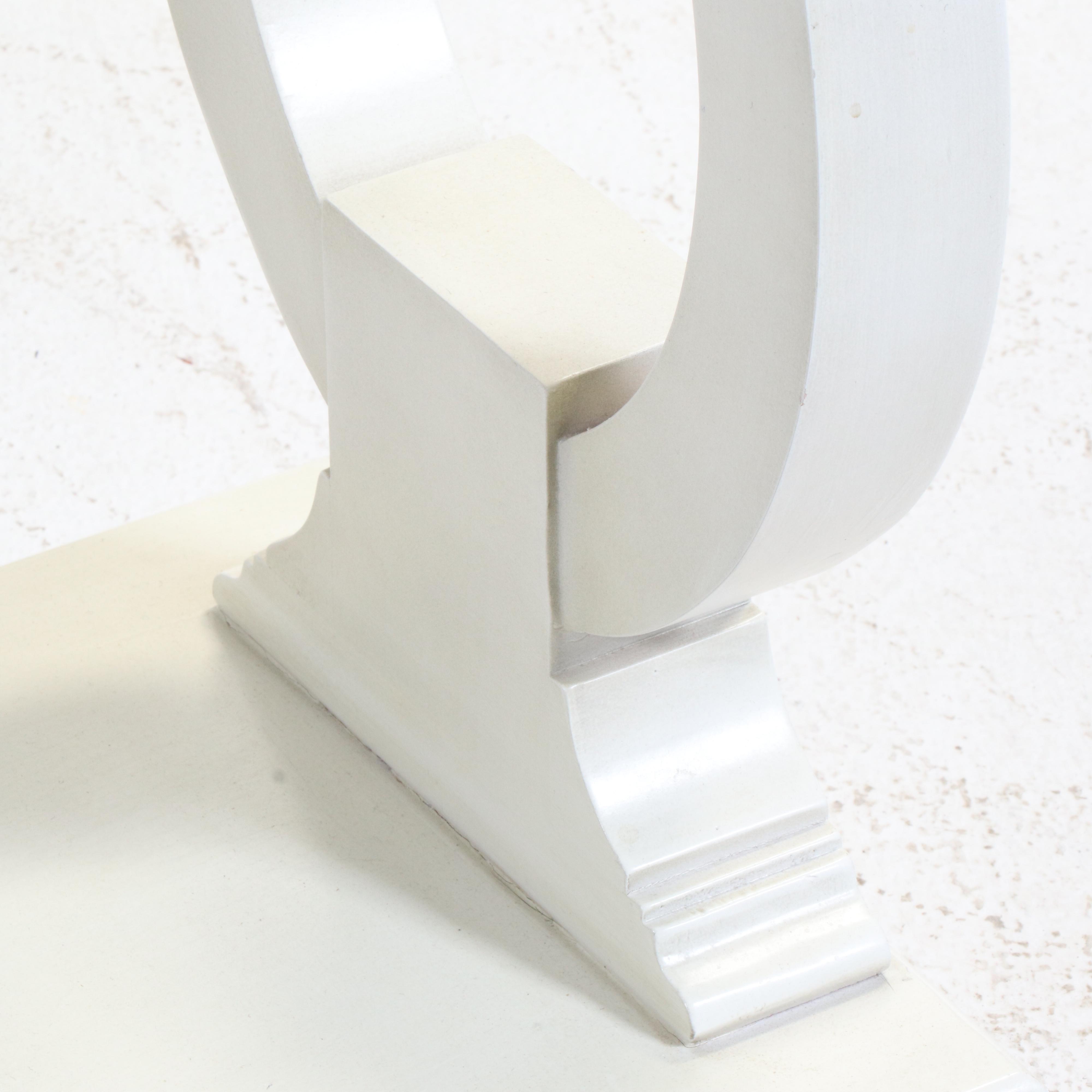 Classical Style Cream-Painted Two-Tier Console Table