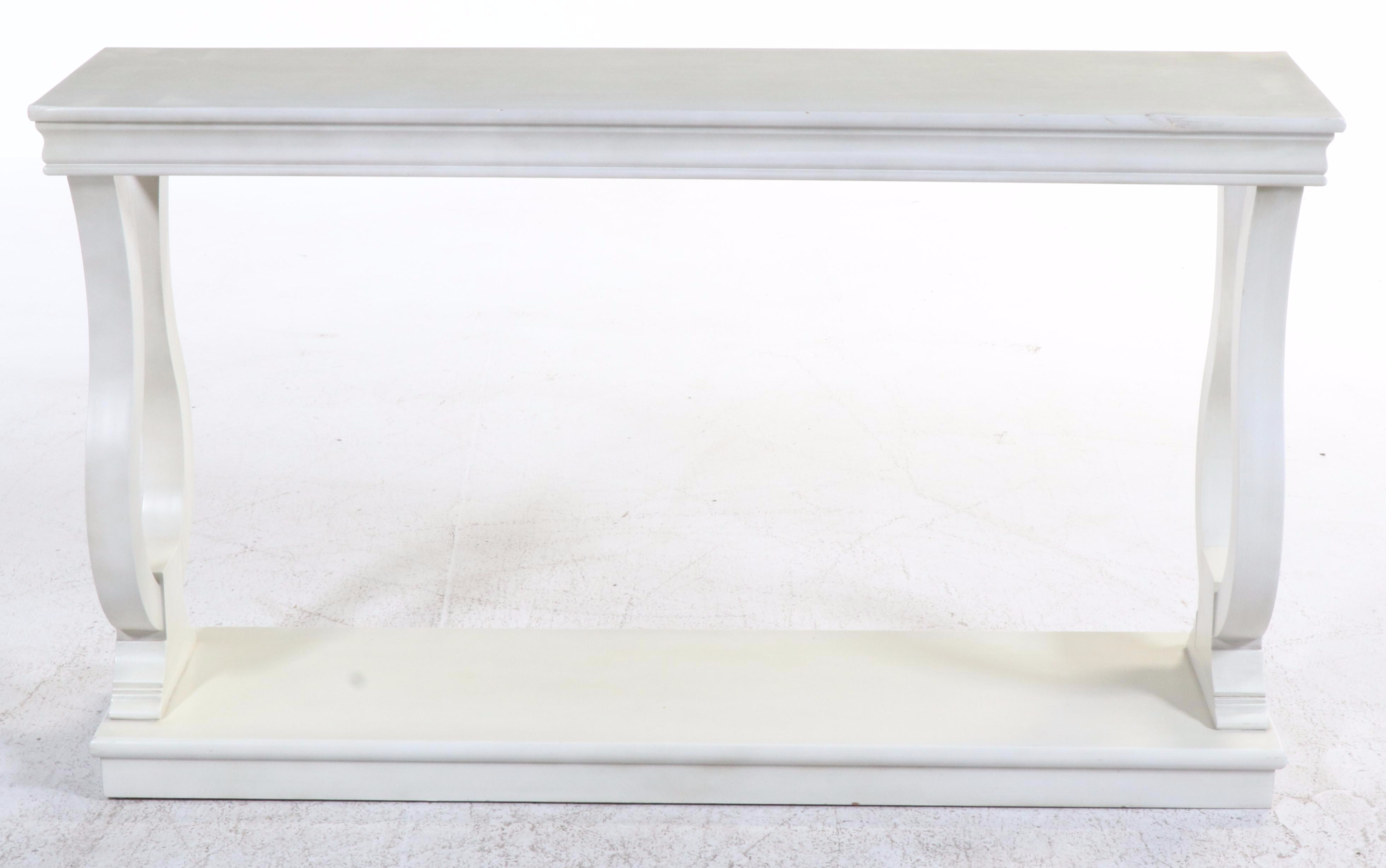 Classical Style Cream-Painted Two-Tier Console Table