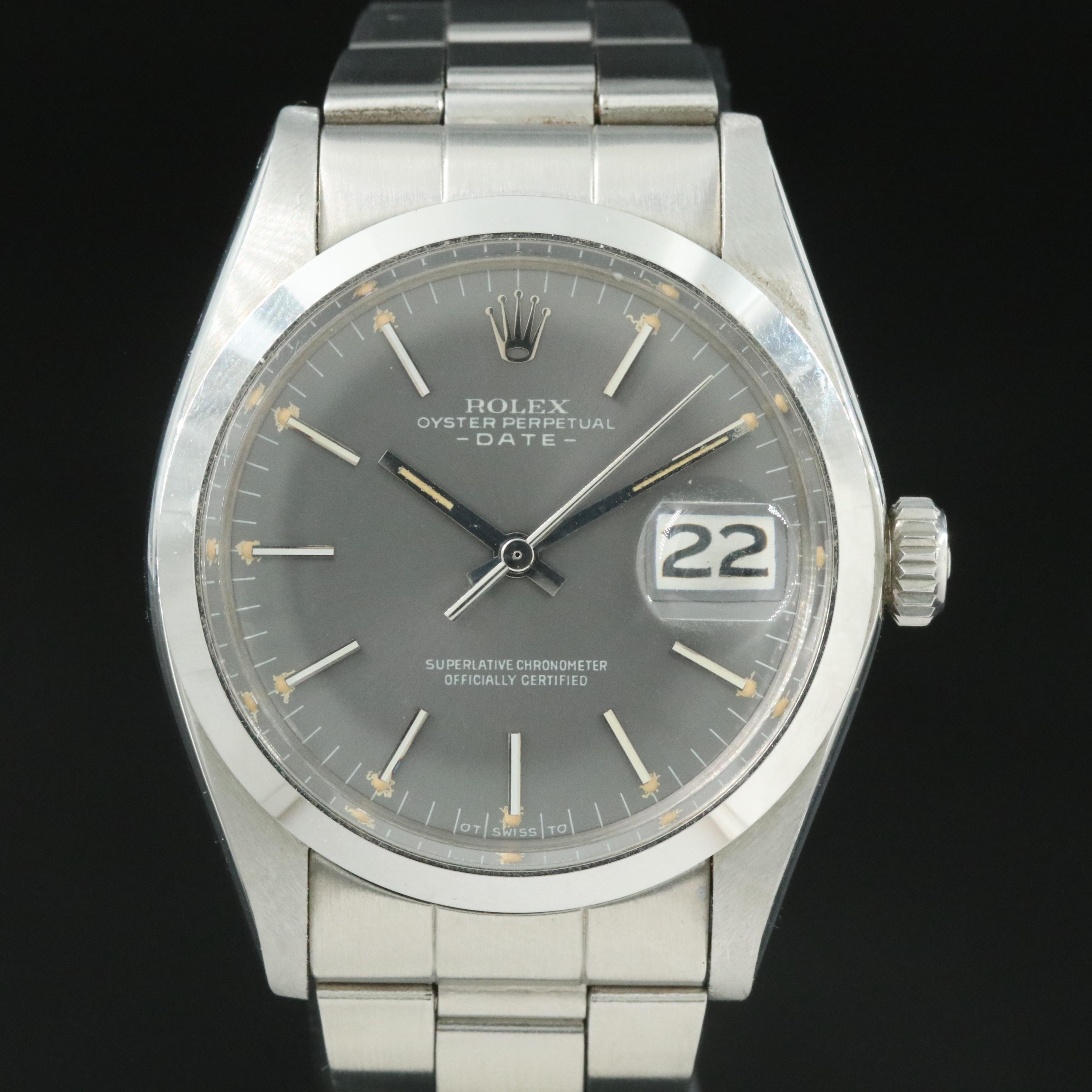 1975 Rolex Oyster Perpetual Date Stainless Steel Watch
