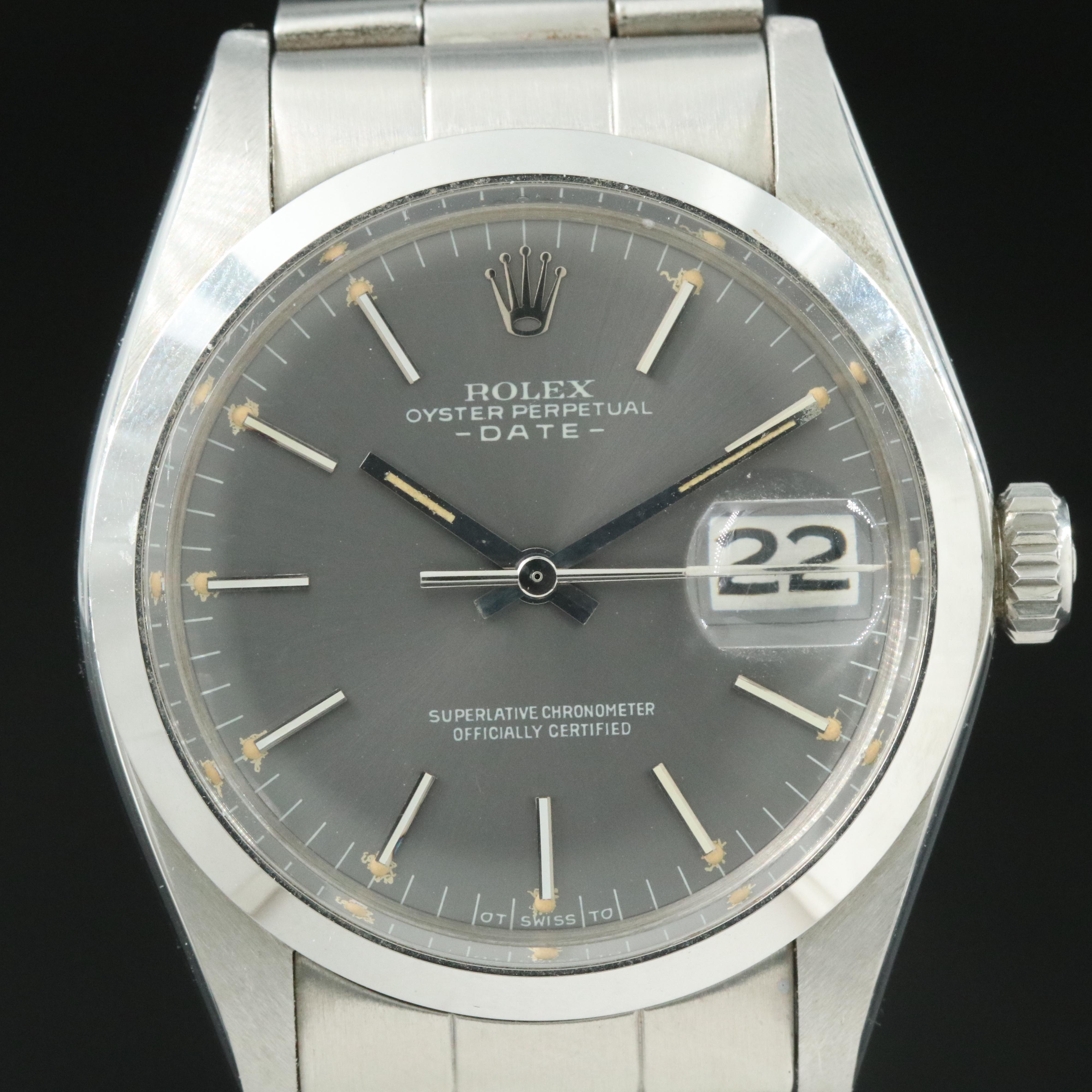 1975 Rolex Oyster Perpetual Date Stainless Steel Watch
