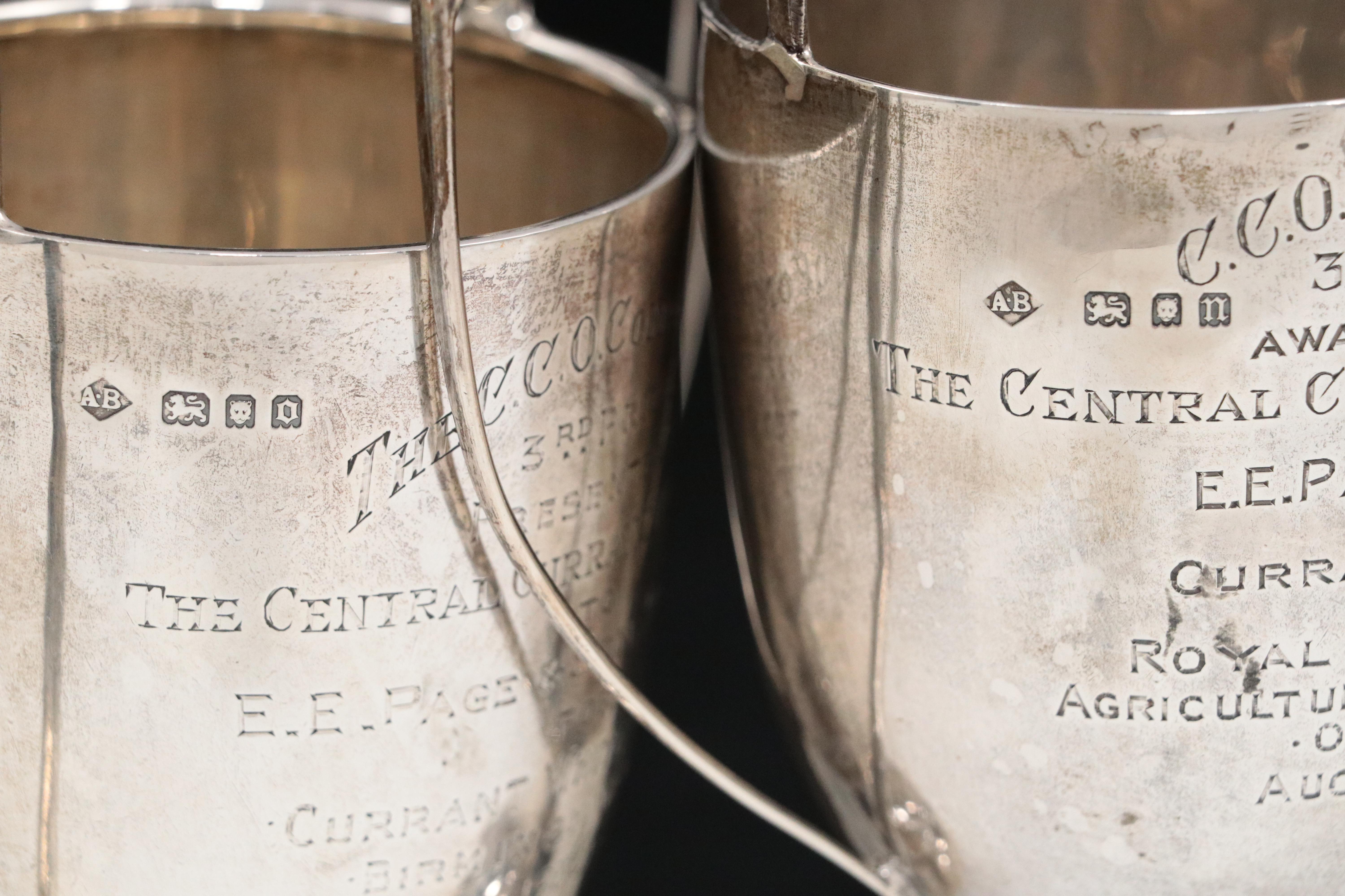 Sterling Silver Trophies Including for "Current Scones", Early 20th Century