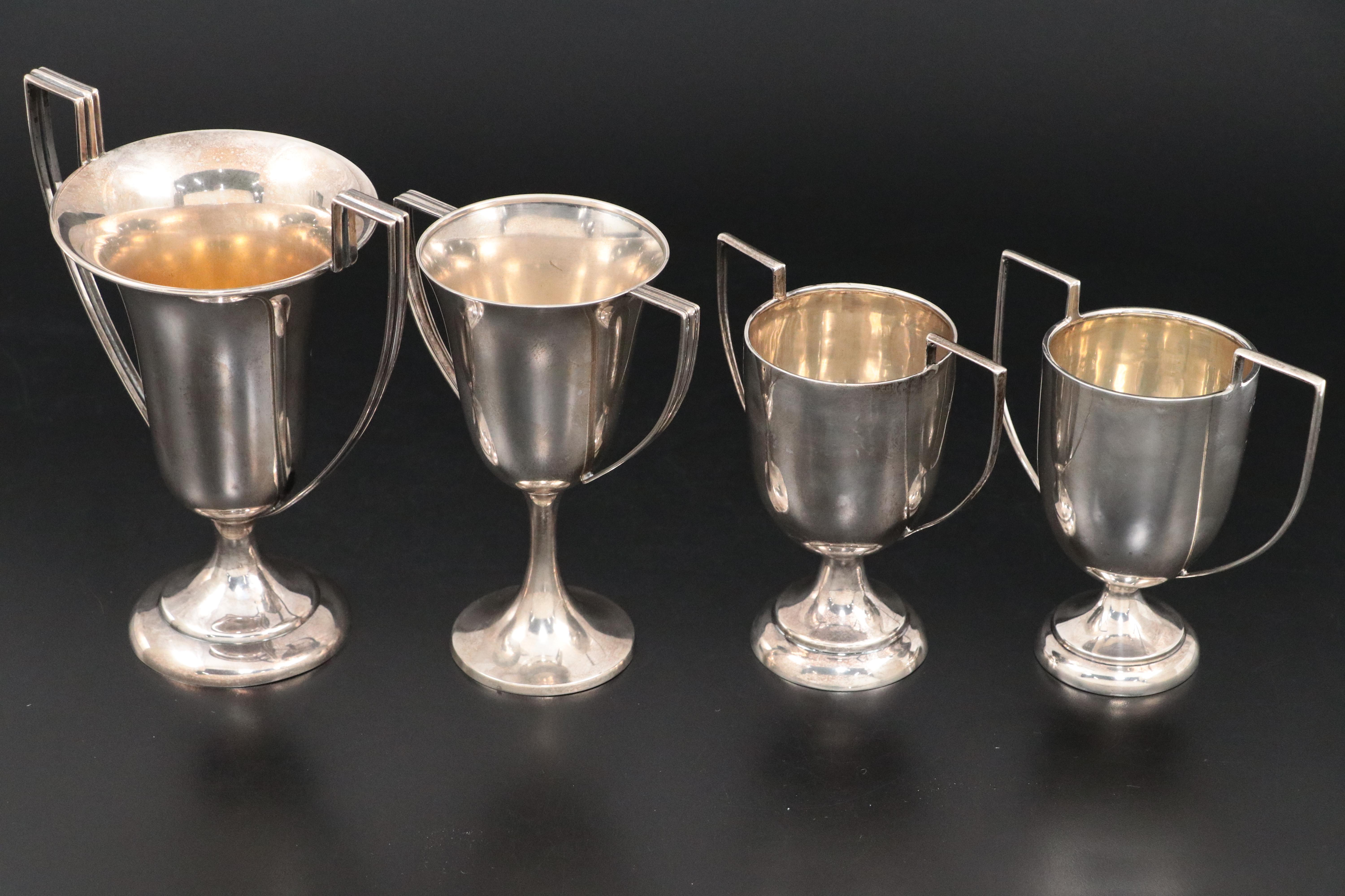 Sterling Silver Trophies Including for "Current Scones", Early 20th Century