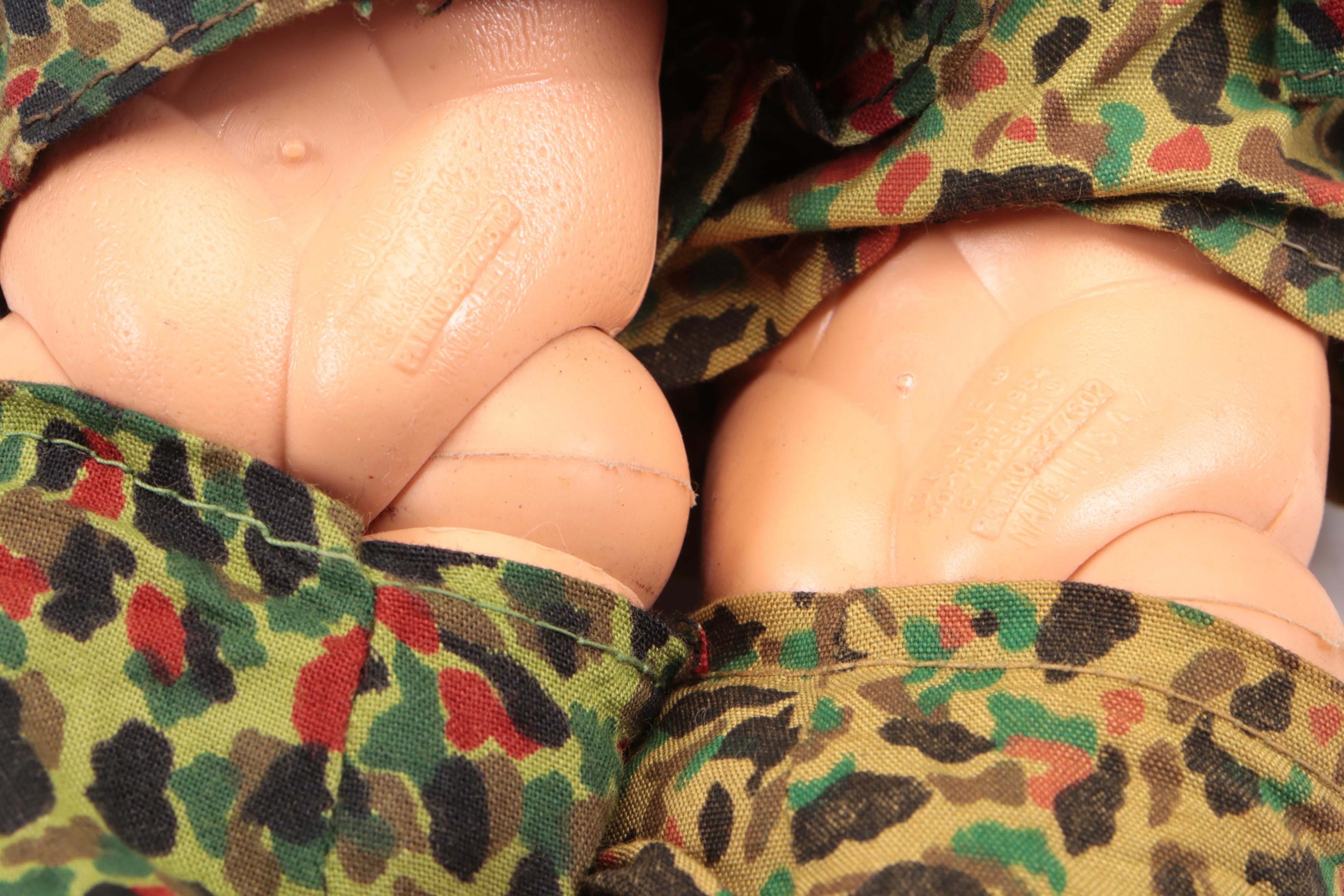 Hasbro Flocked Hair G.I Joe Action Figures with Kar-A-A-Ate Men Battling Figures