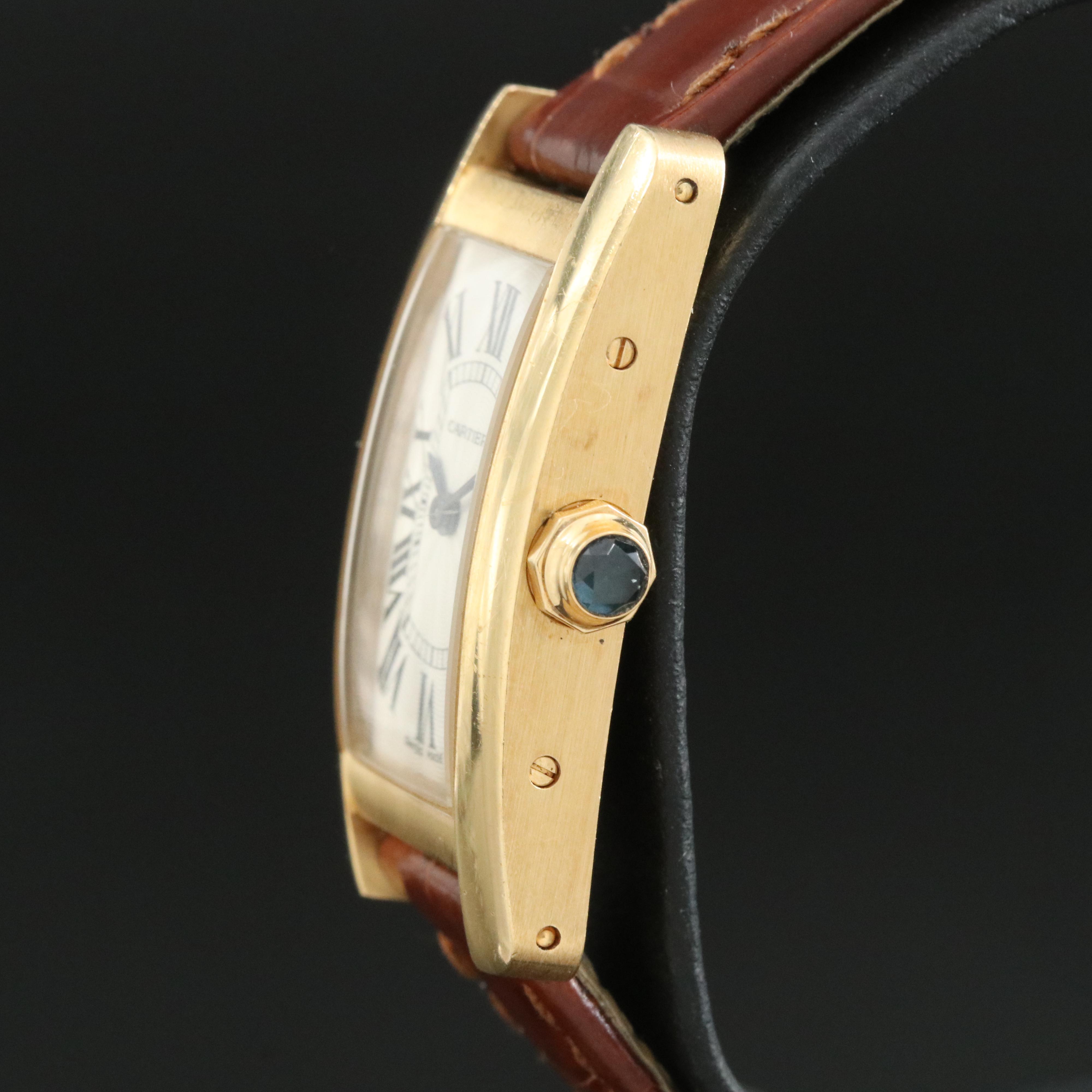 Cartier Tank Americaine 18K Gold Watch
