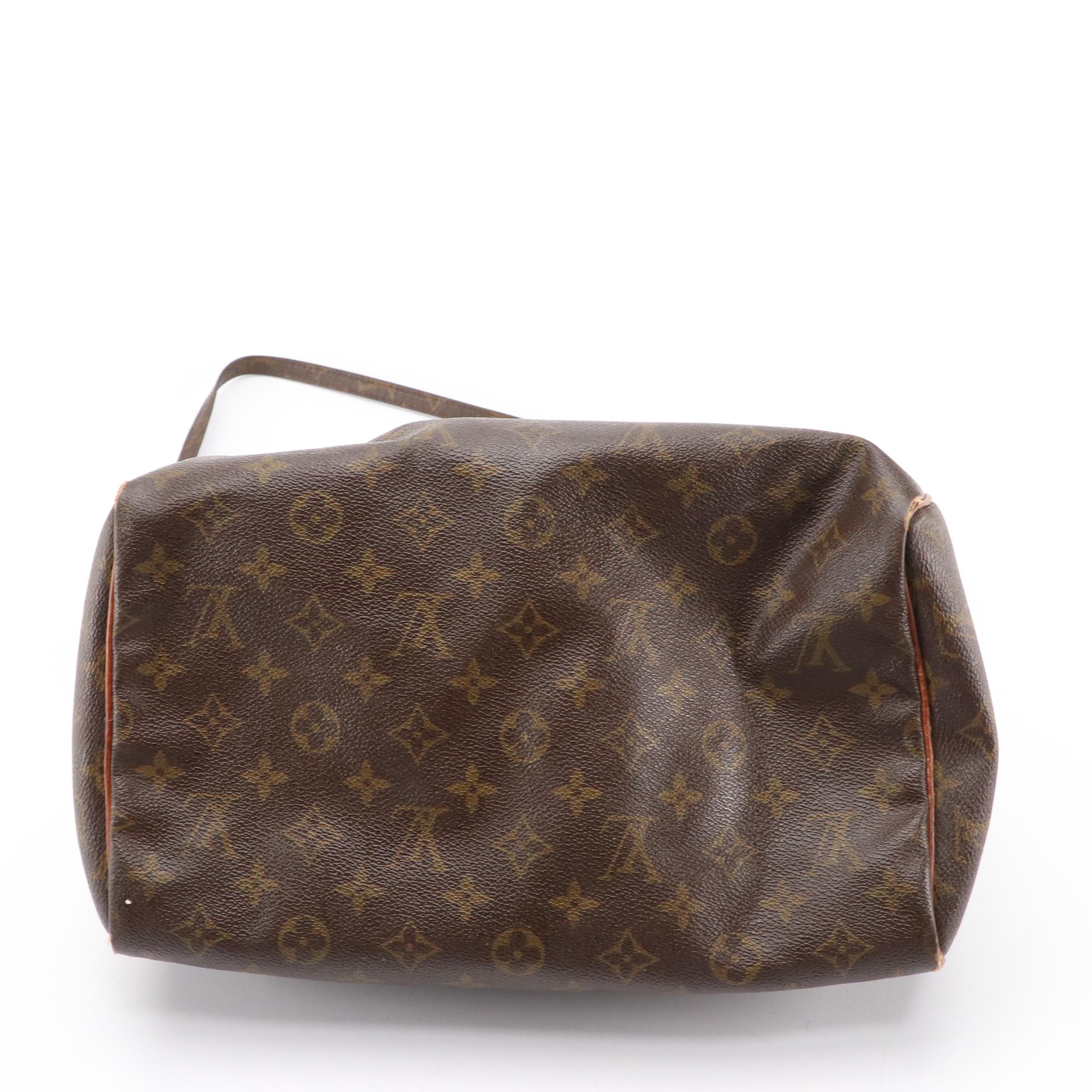 Louis Vuitton Speedy 30 Handbag in Brown Monogram Coated Canvas