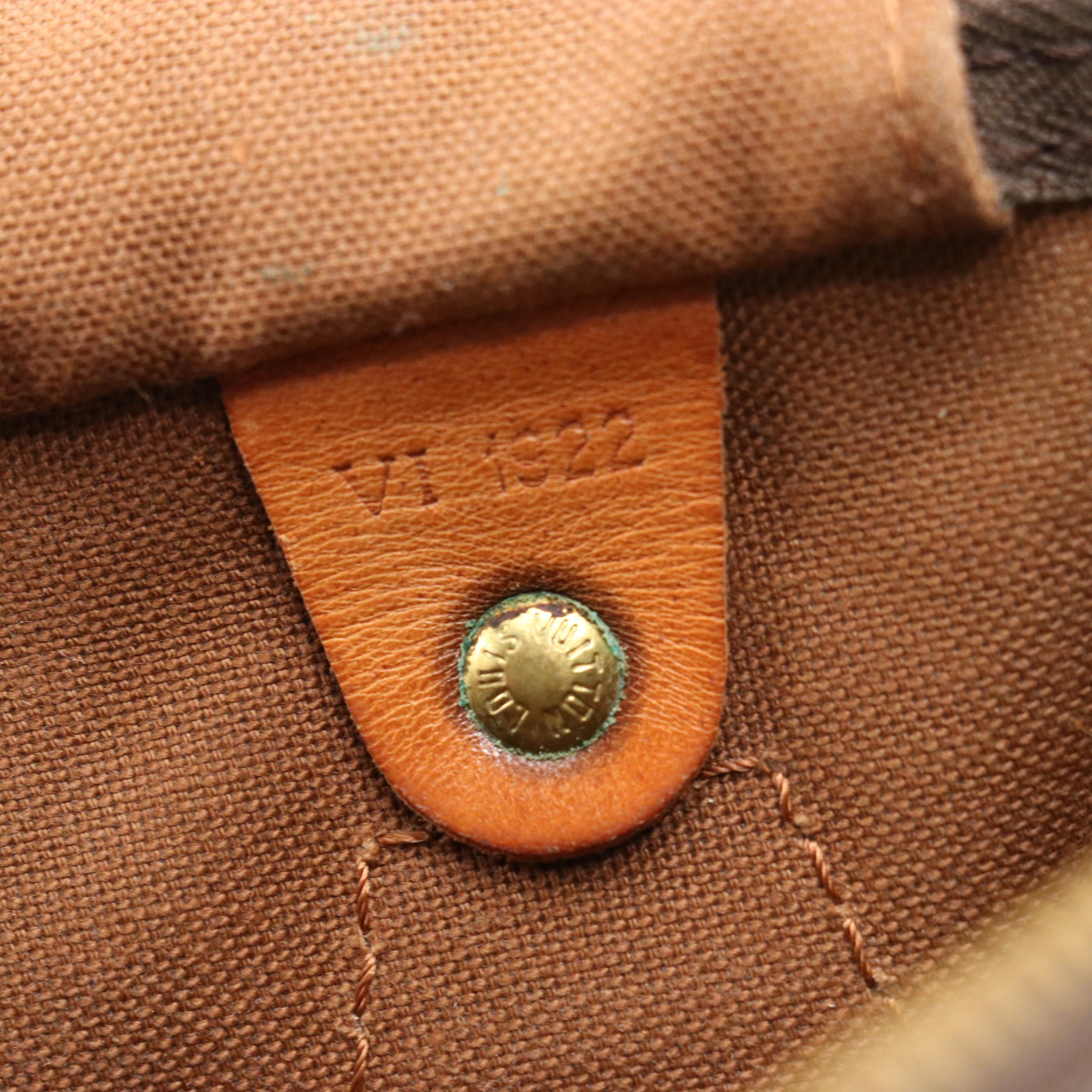 Louis Vuitton Speedy 30 Handbag in Brown Monogram Coated Canvas