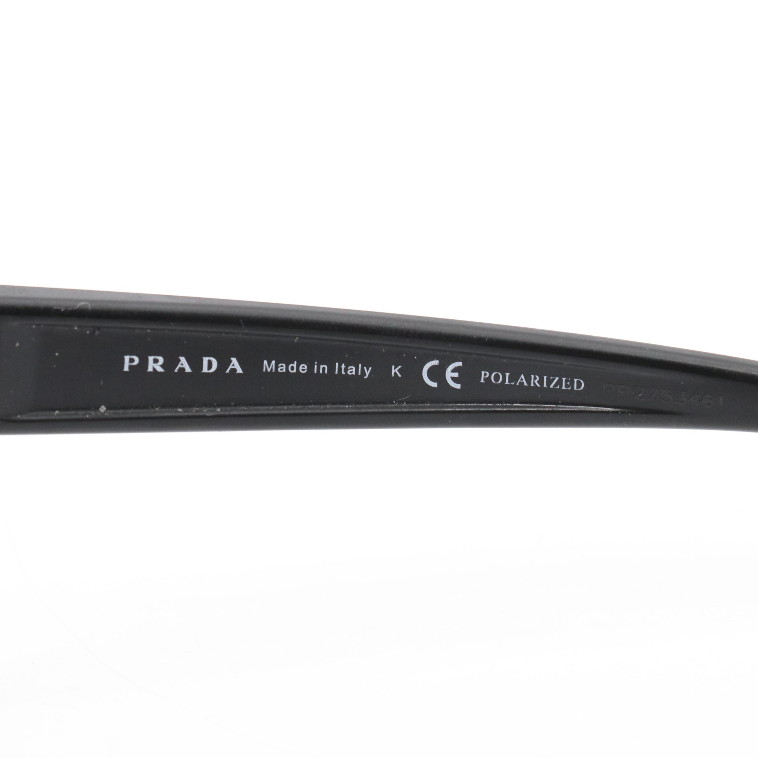 Prada Linea Rossa SPS18U Matte Black Frame Sunglasses with Retainer with Case