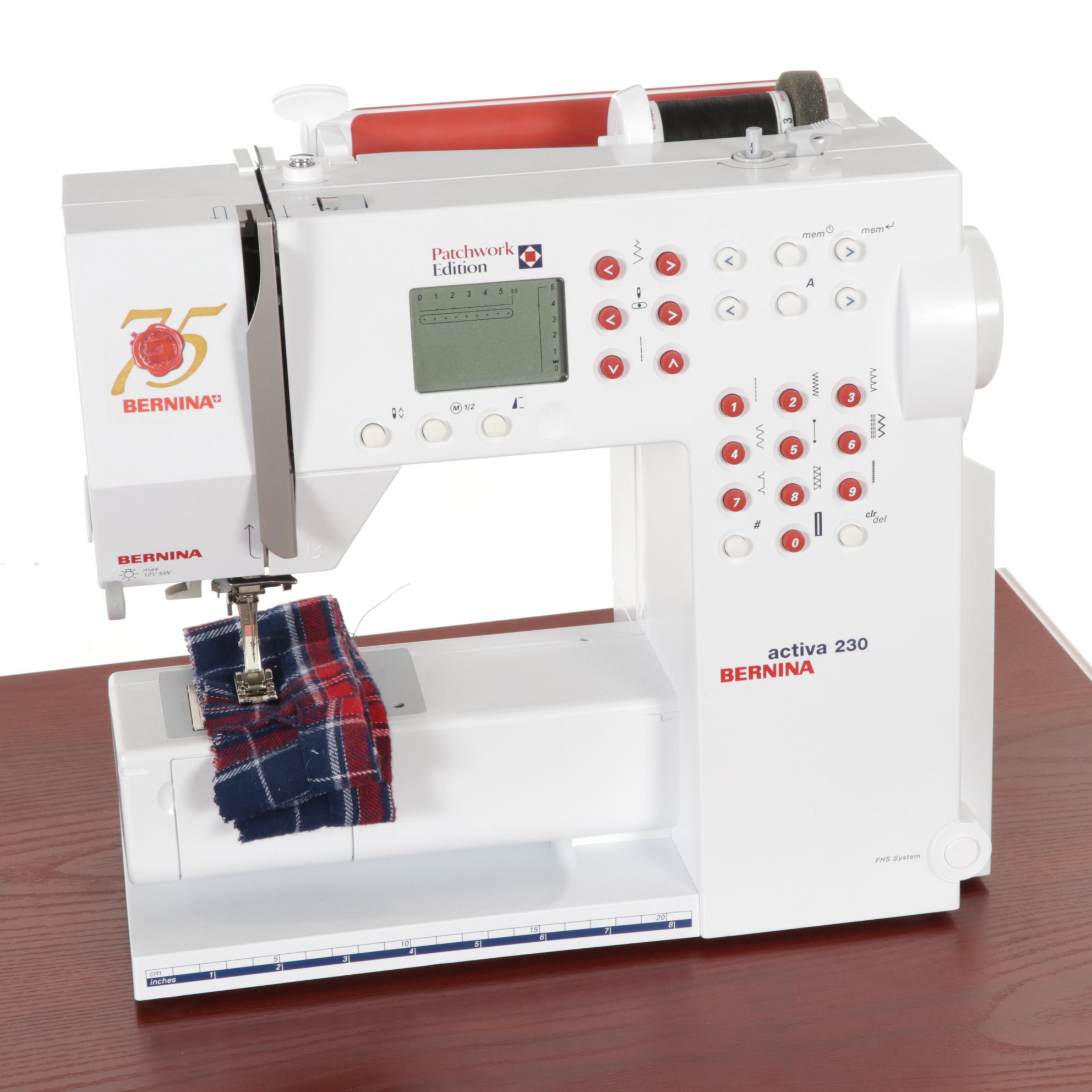 Bernina Activa 230 "Patchwork Edition" Sewing Machine in Horn Cabinet