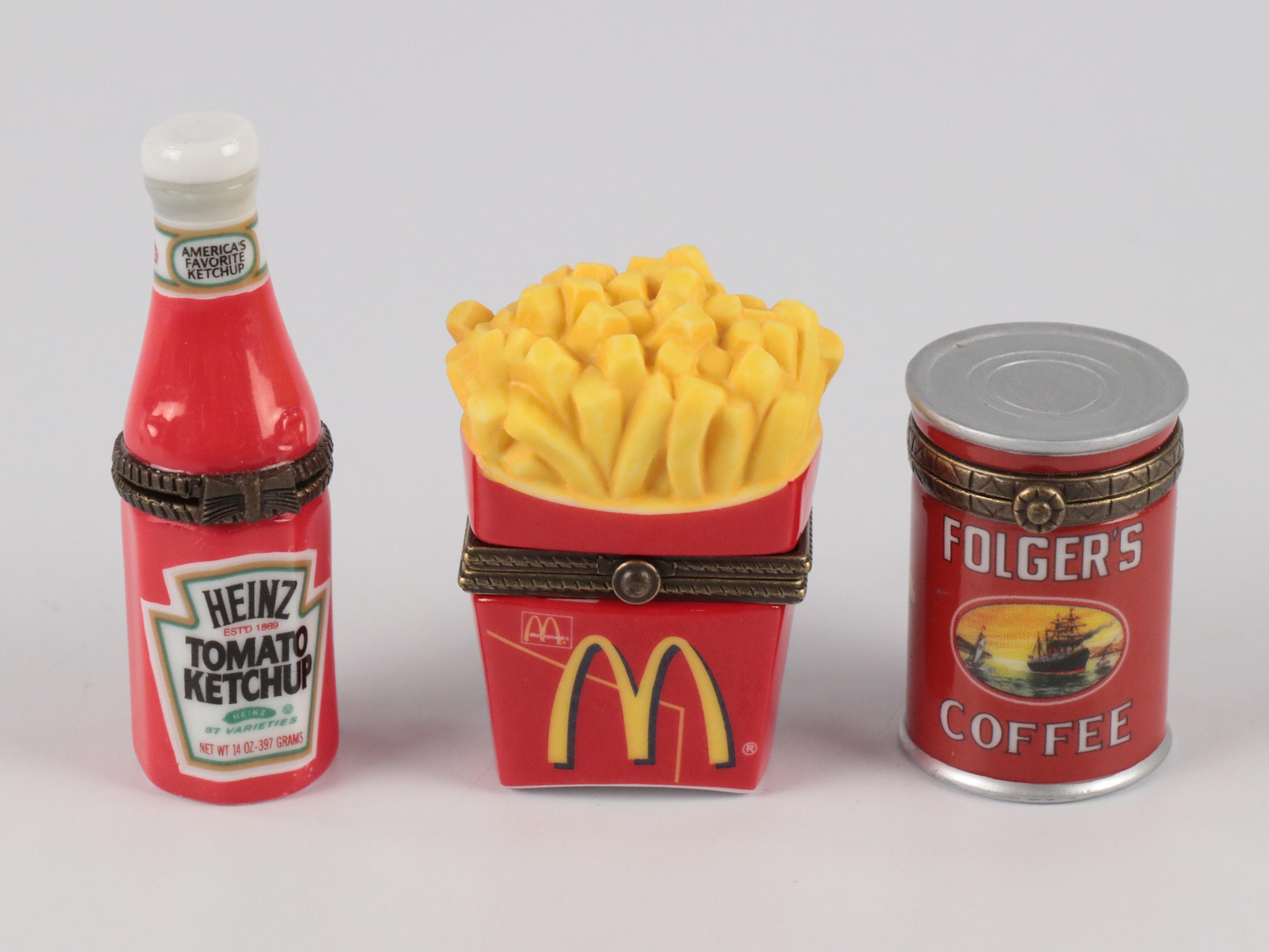 PHB Advertising Food Brands Porcelain Hinged Boxes and Others