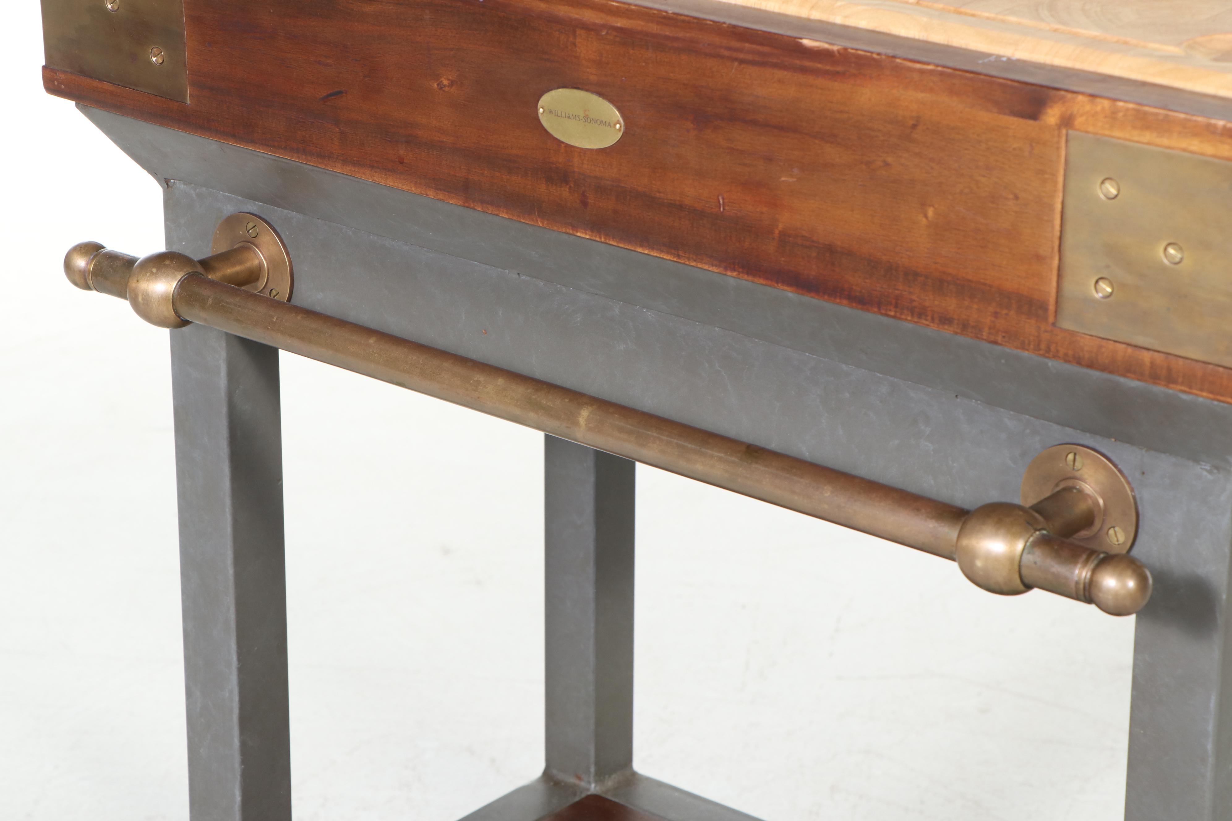Williams Sonoma "French Chef's" Kitchen Island with Removable Butchers Block