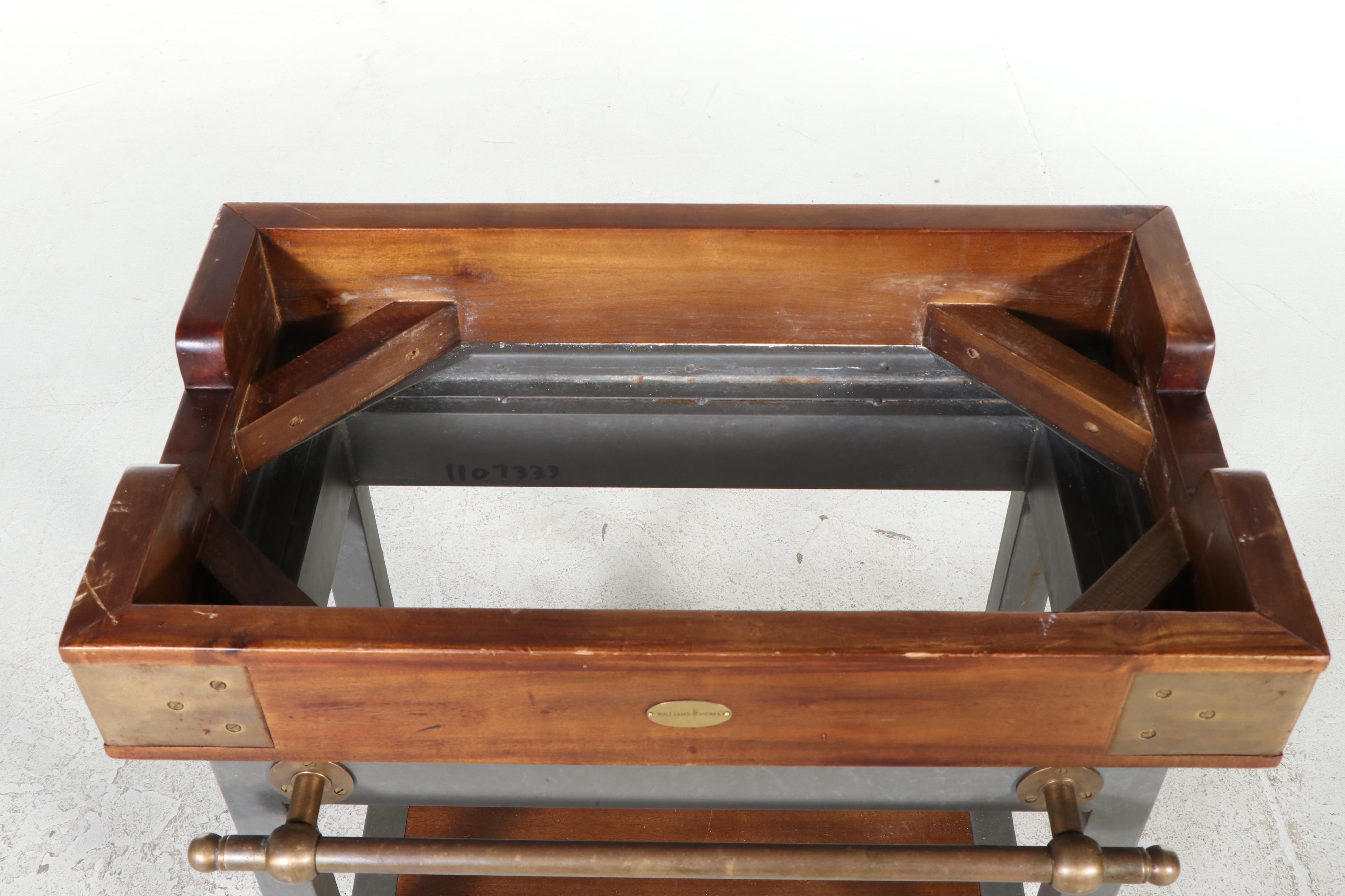 Williams Sonoma "French Chef's" Kitchen Island with Removable Butchers Block