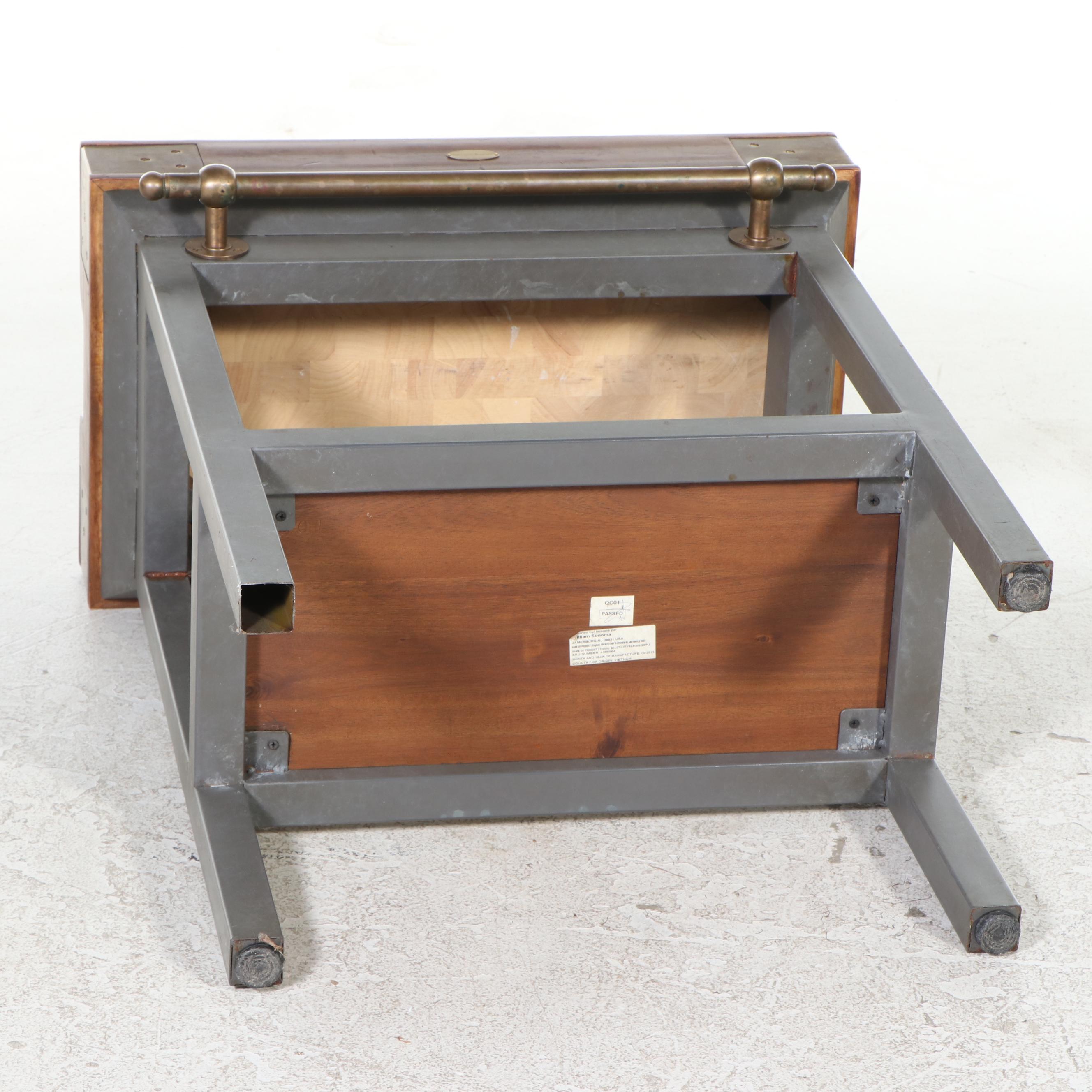 Williams Sonoma "French Chef's" Kitchen Island with Removable Butchers Block