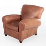 Mitchell Gold for Pottery Barn "Manhattan" Brown Leather Club Chair