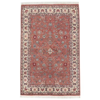 4'1 x 6'7 Hand-Knotted Pakistani Persian Tabriz Style Area Rug