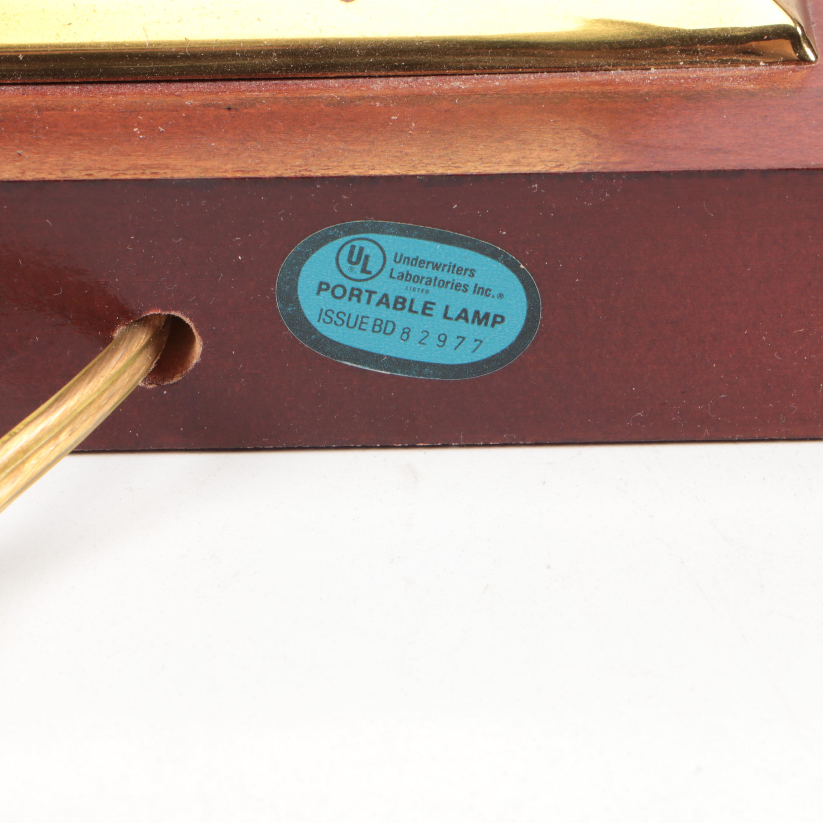 Glass Shade Banker's Table Lamp