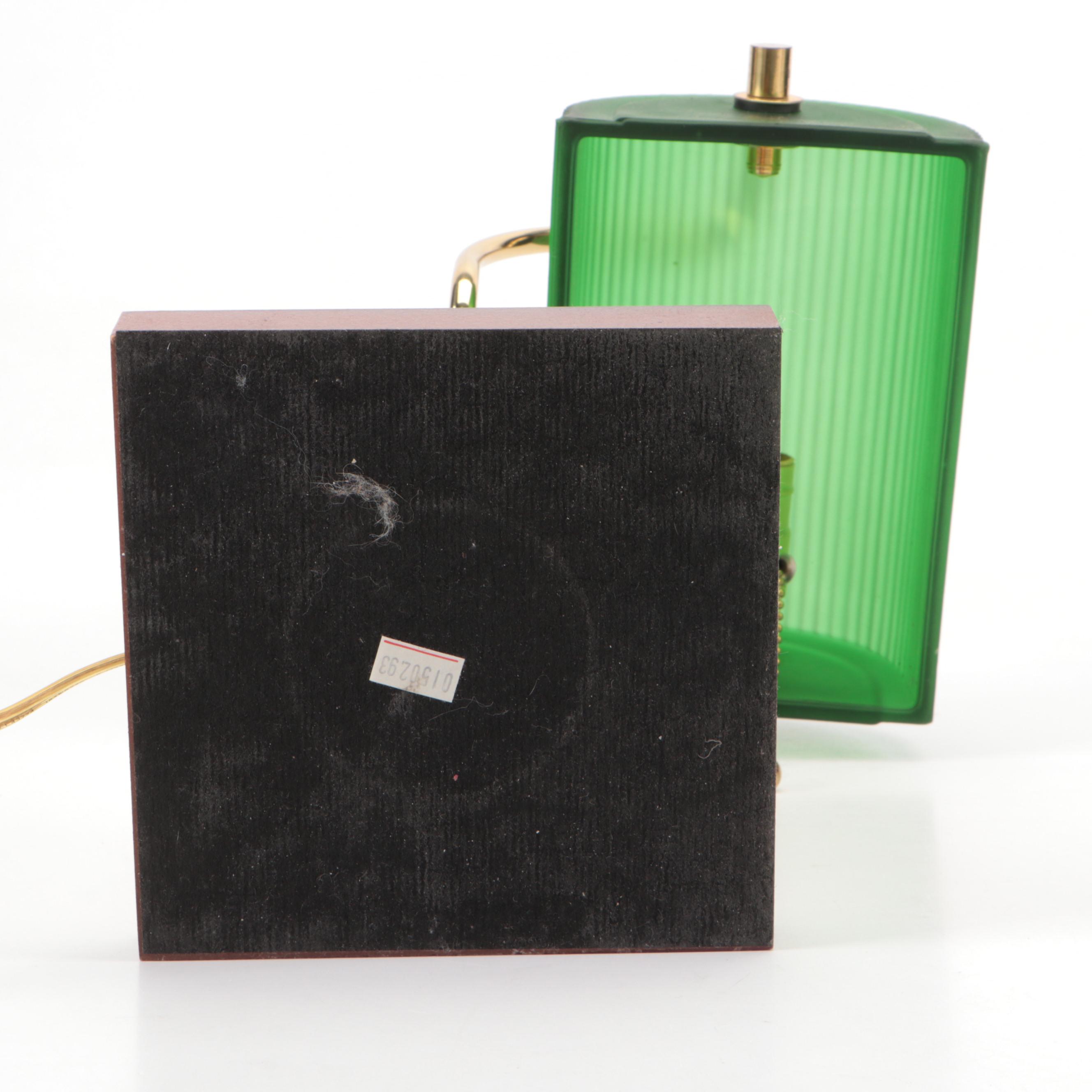 Glass Shade Banker's Table Lamp