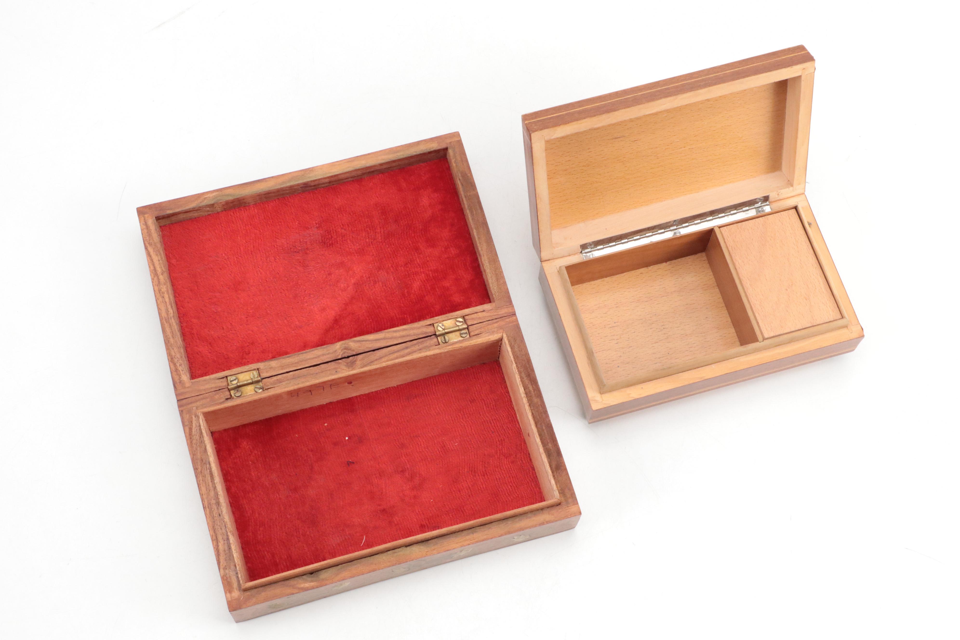 Russian Lacquered Egg with Reuge Wood Music Box and More