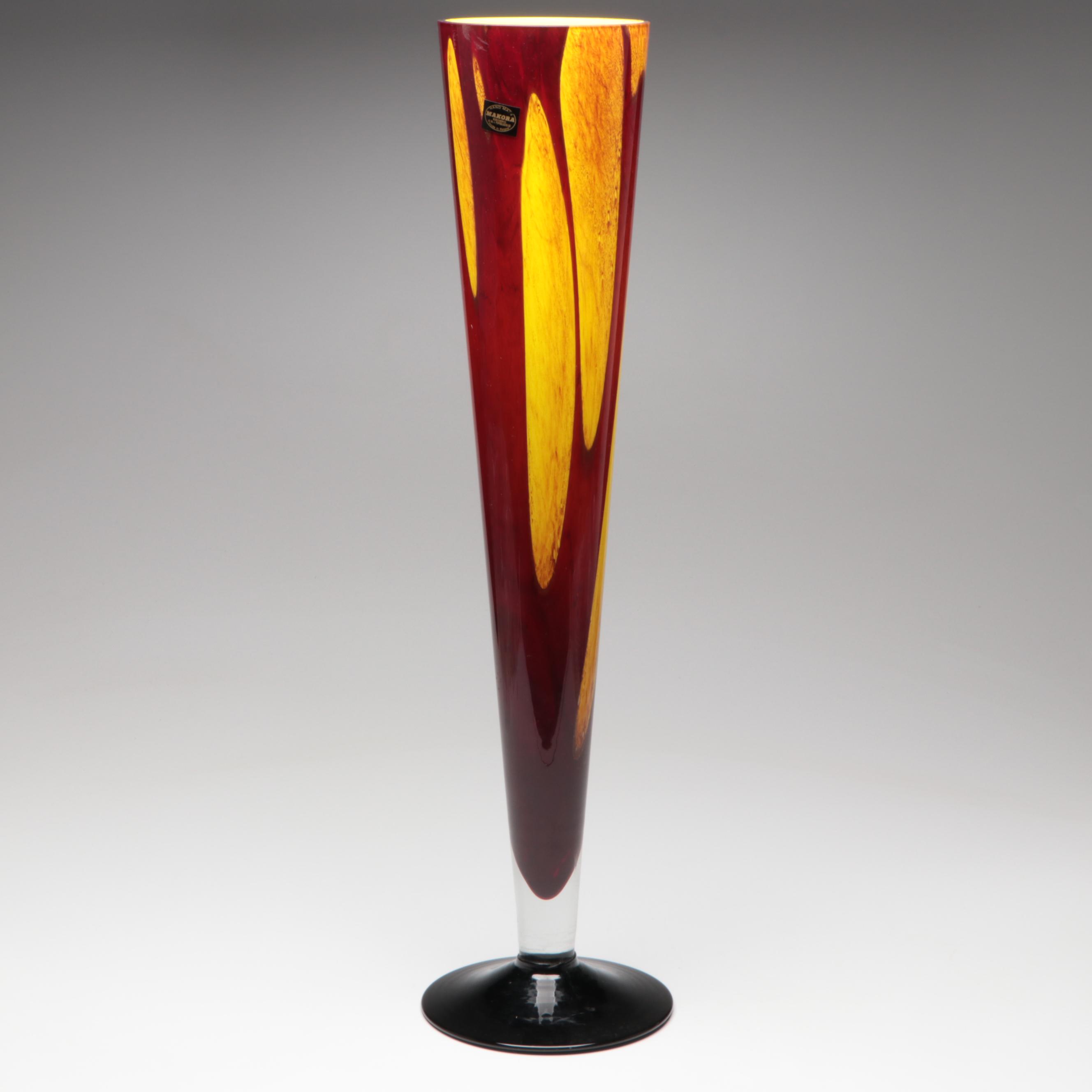 Makora Polish Art Glass Vase