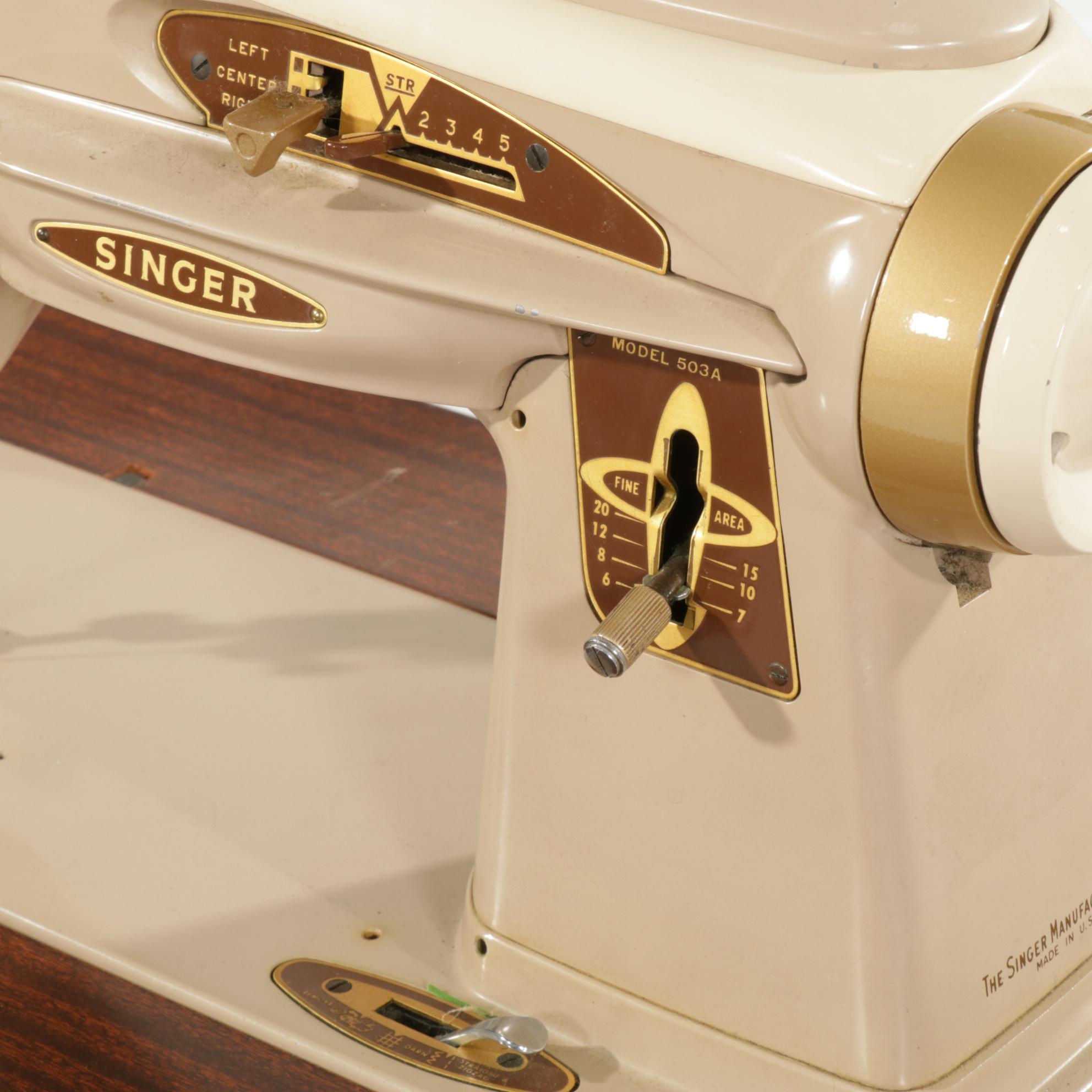 Singer Sewing Machine Table Model 503A, 1961