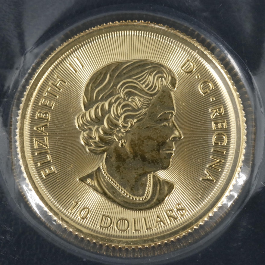 2022 Canadian $10 Bison Gold 1/4 Troy Ounce Coin