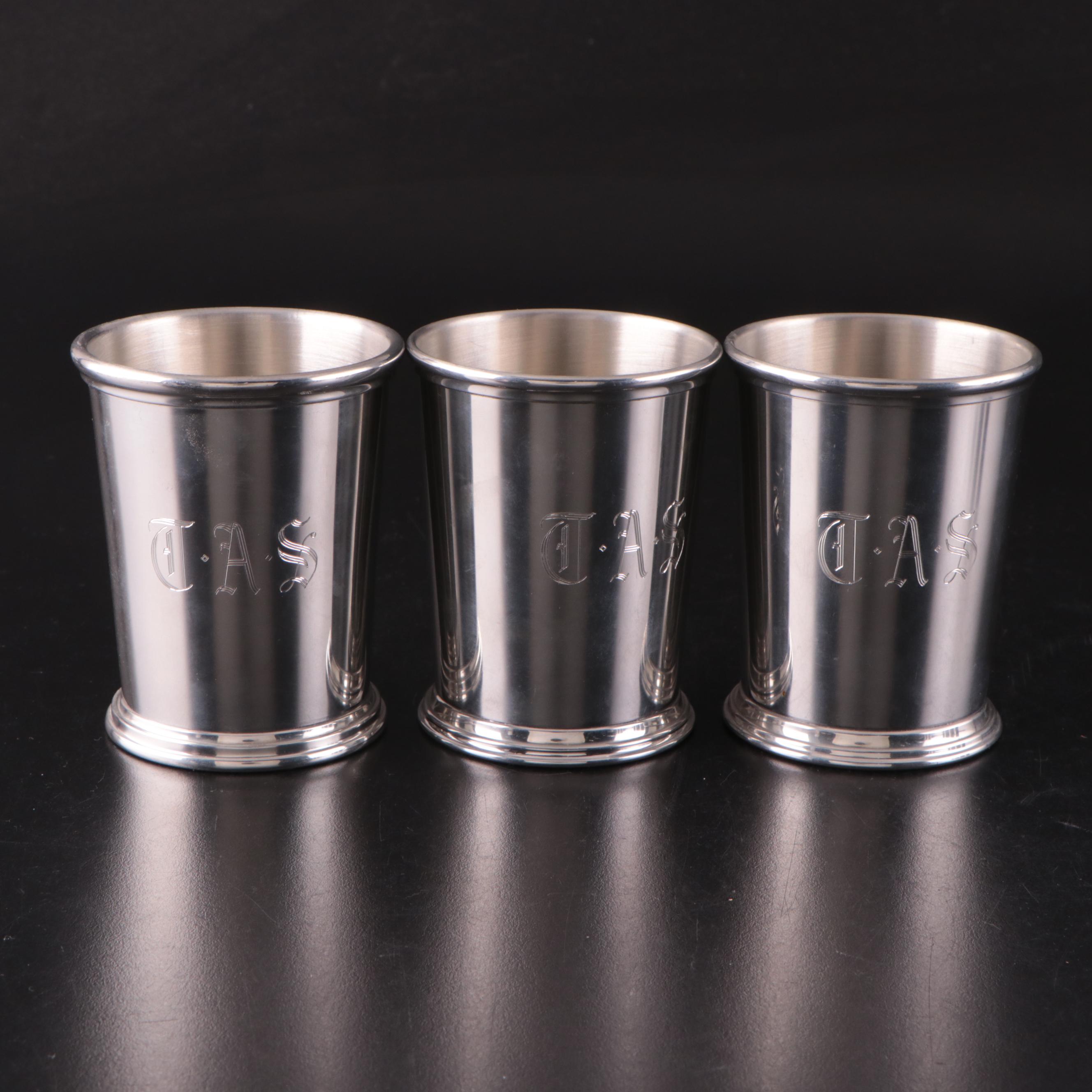 Salisbury, Reed & Barton and Other Pewter Julep Cups and Tray EBTH