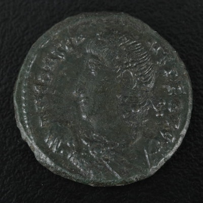 Ancient Roman Imperial Follis Coin of Constans, ca. 340 A.D.
