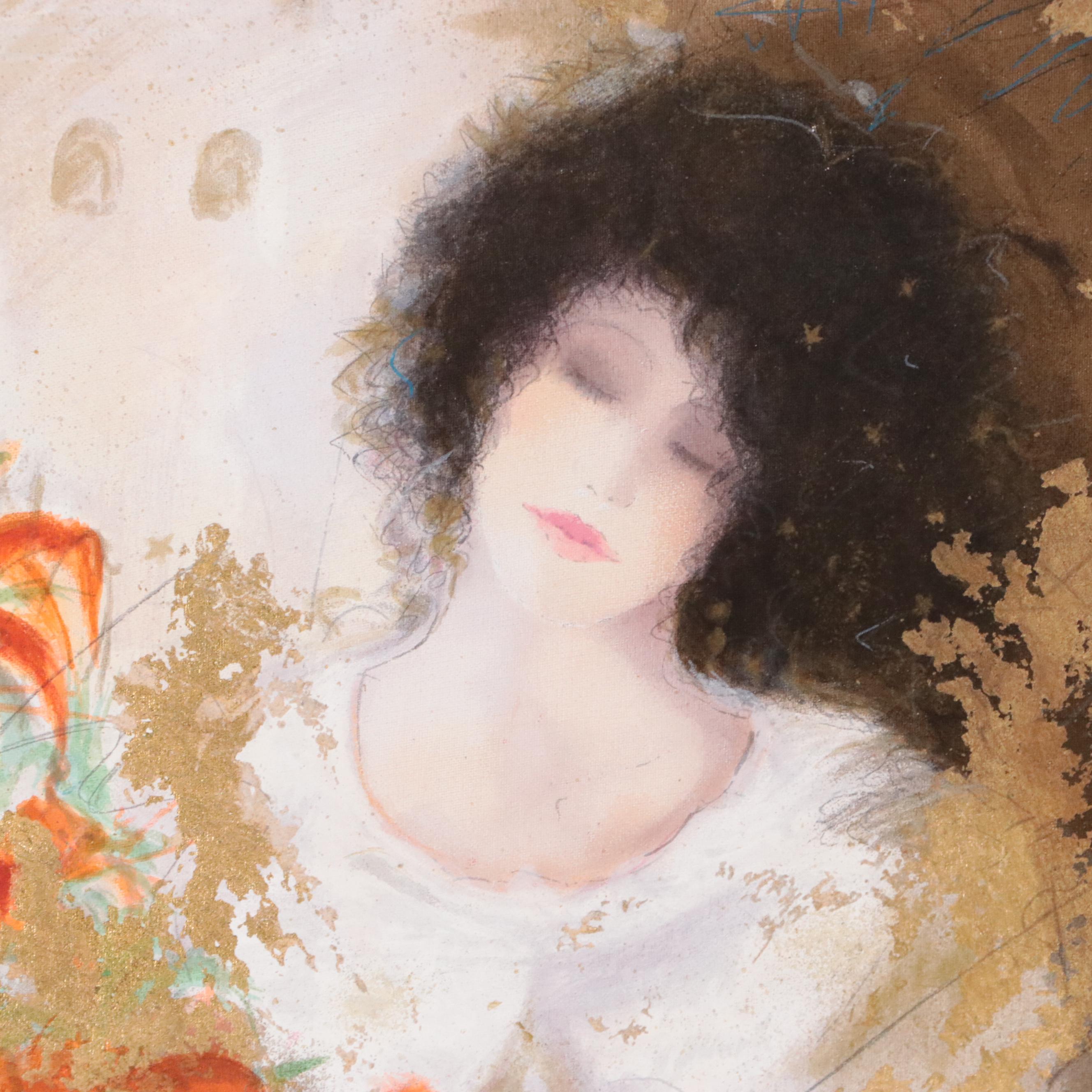 Janet Treby Serigraph "Muse V," 1997