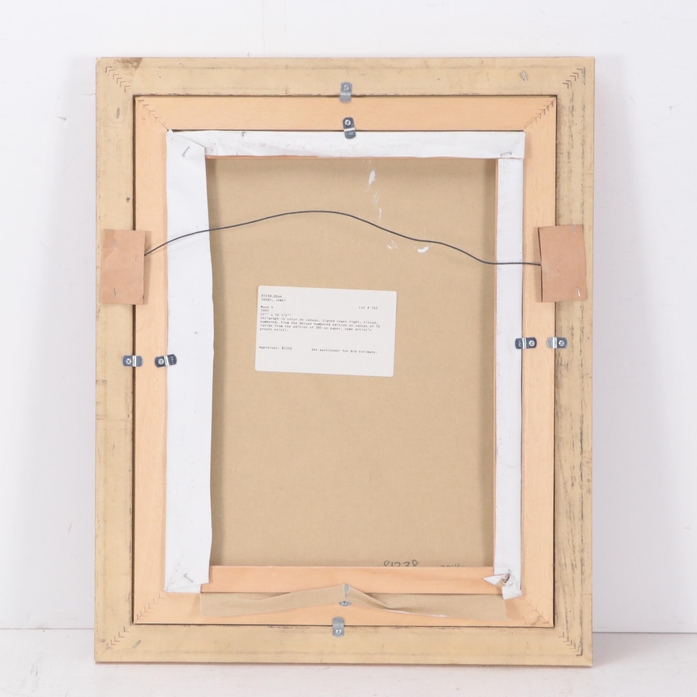 Janet Treby Serigraph "Muse V," 1997