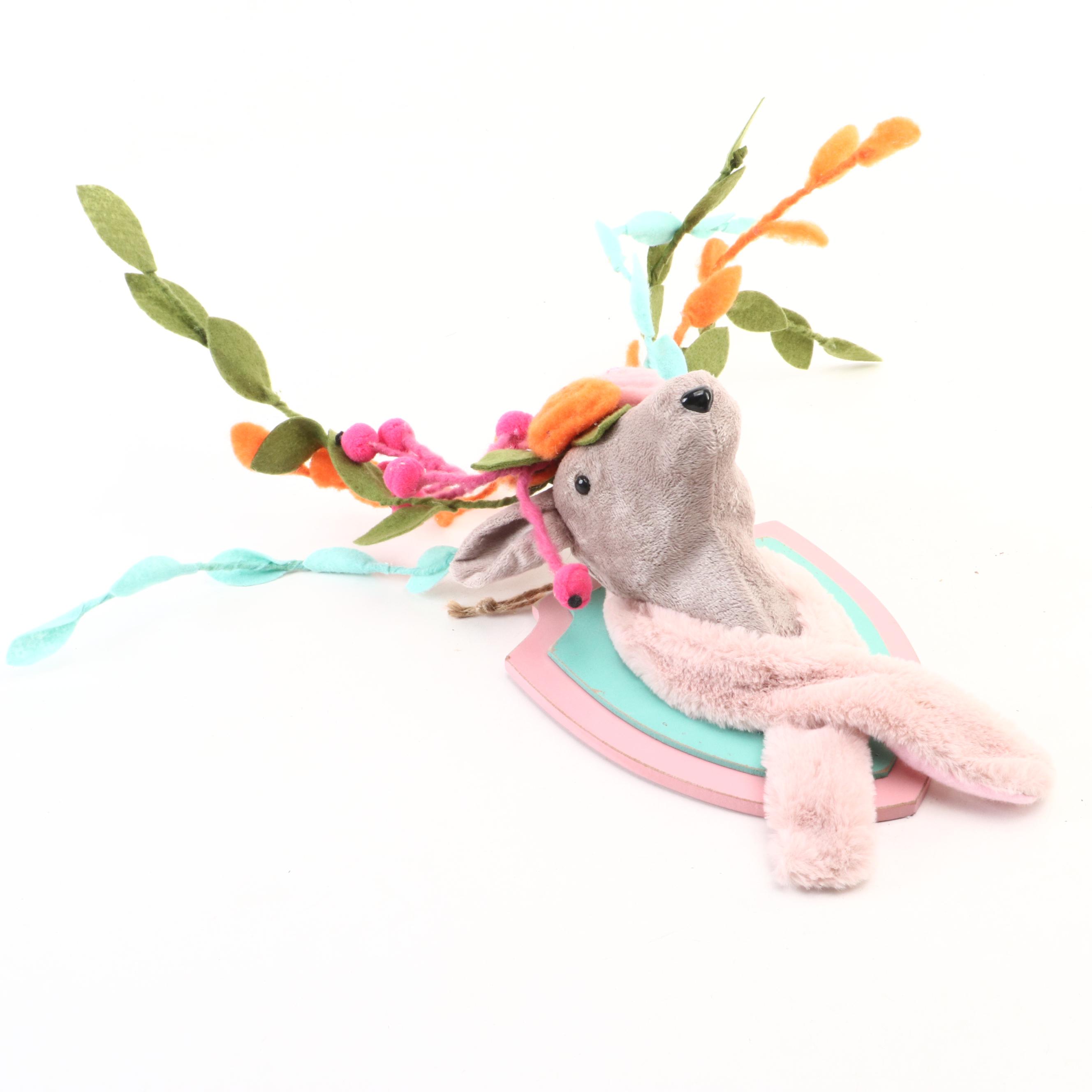 Felted Plush and Faux Fur Imitation Taxidermy Mount