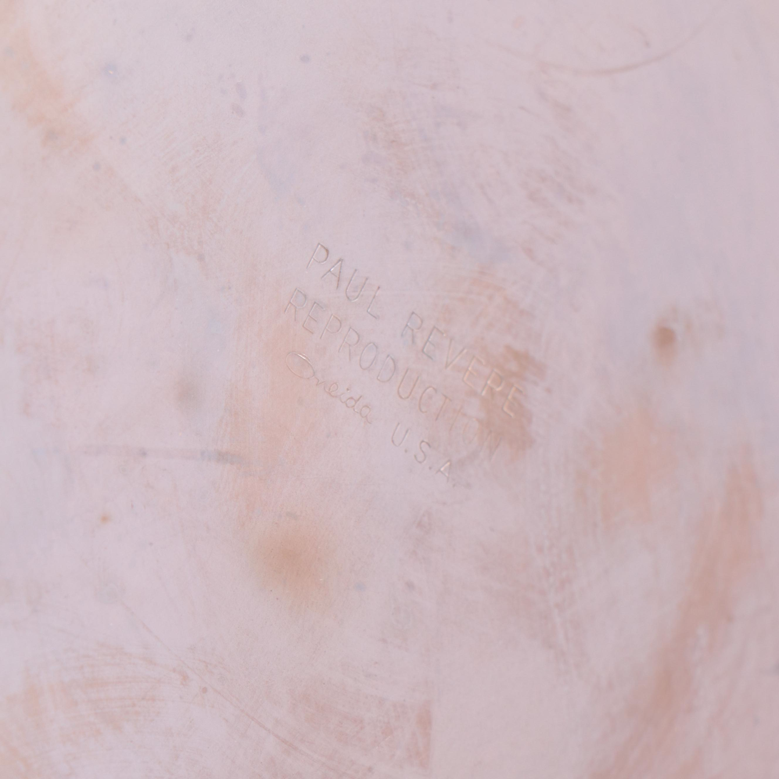 Oneida "Park Lane" Silver Plate Punch Cups and "Paul Revere" Punch Bowl